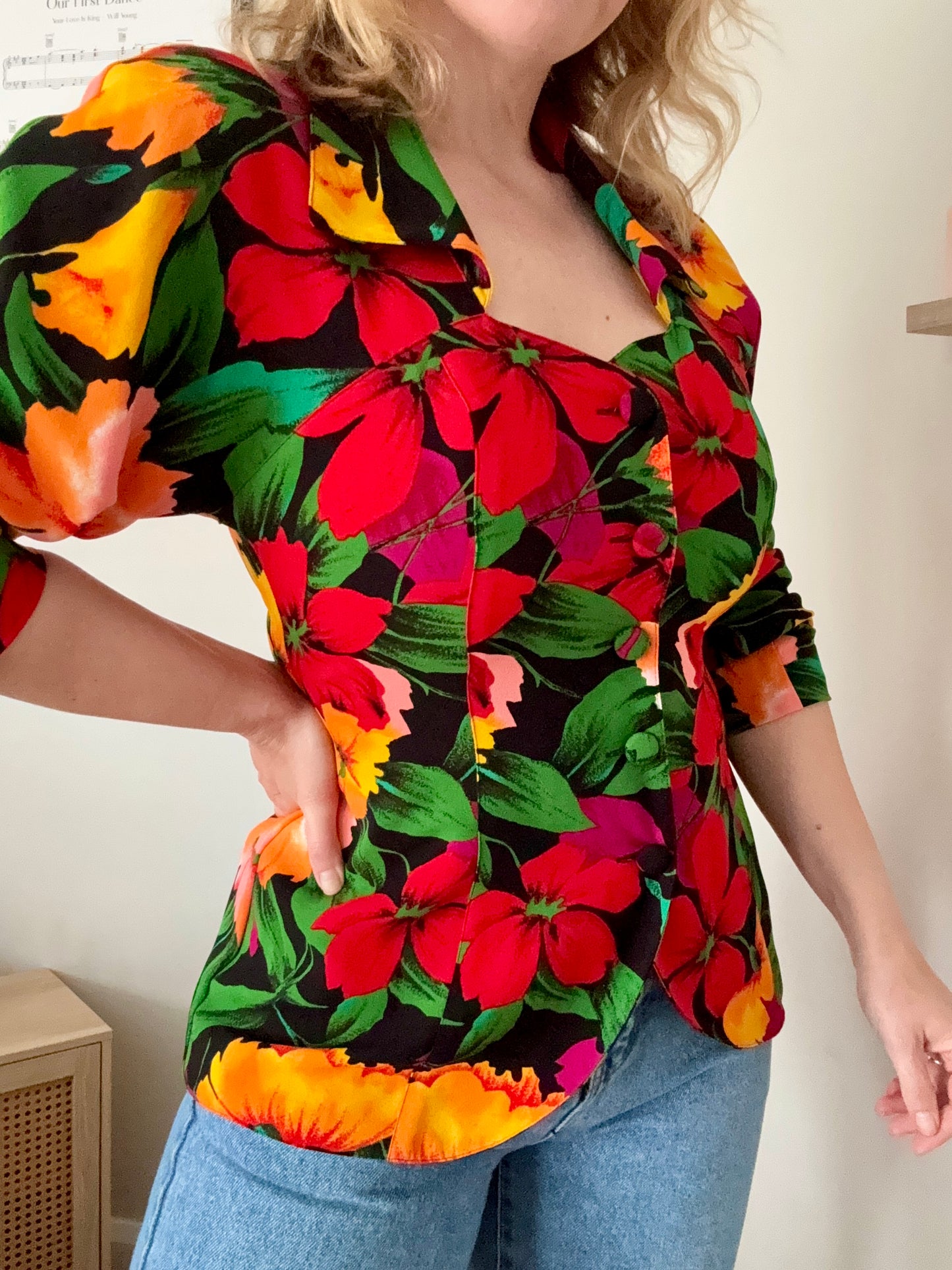 Vintage ‘Parigi Soir’ button down top.