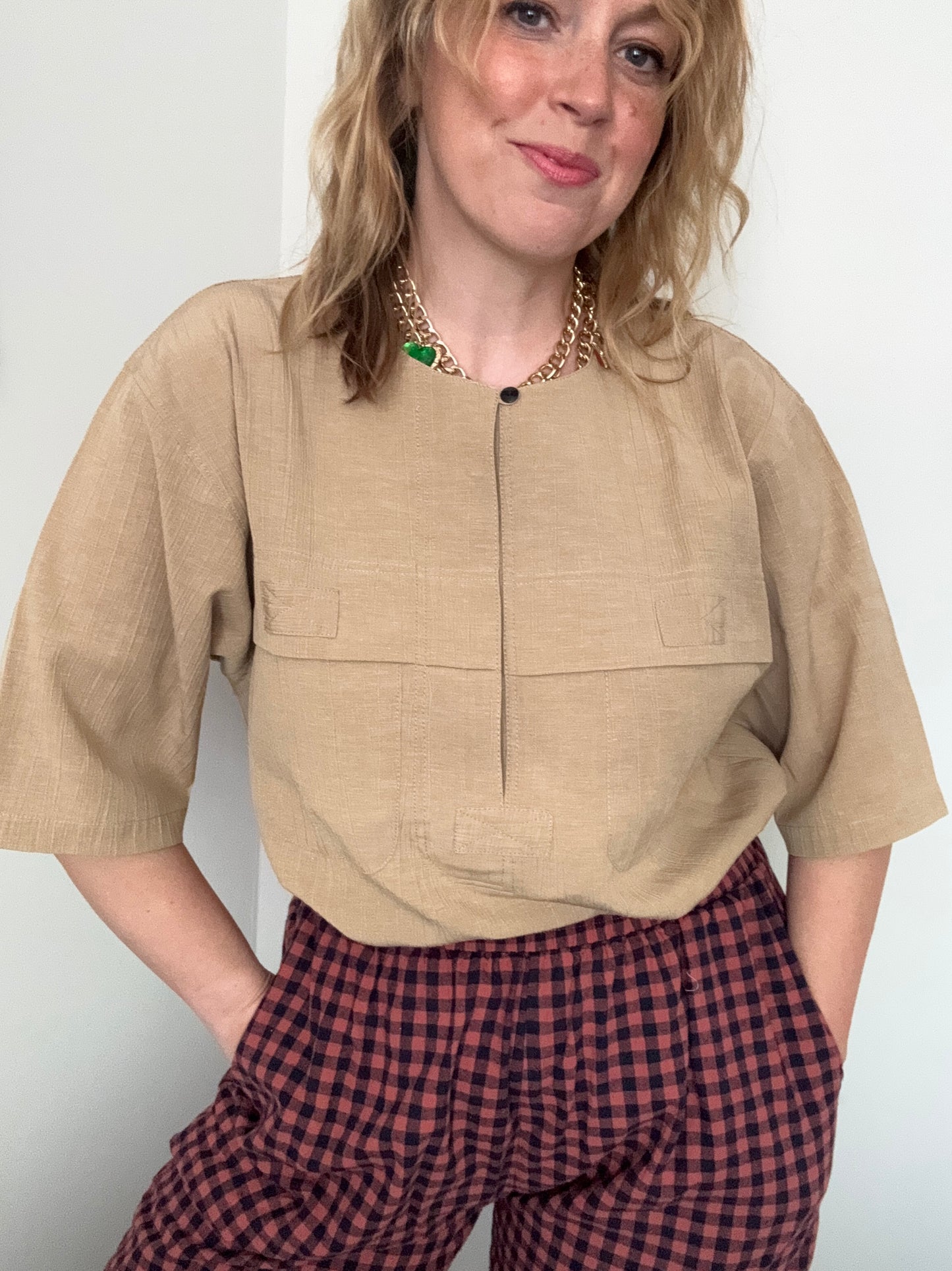Vintage ‘Turbo’ utility-style blouse.