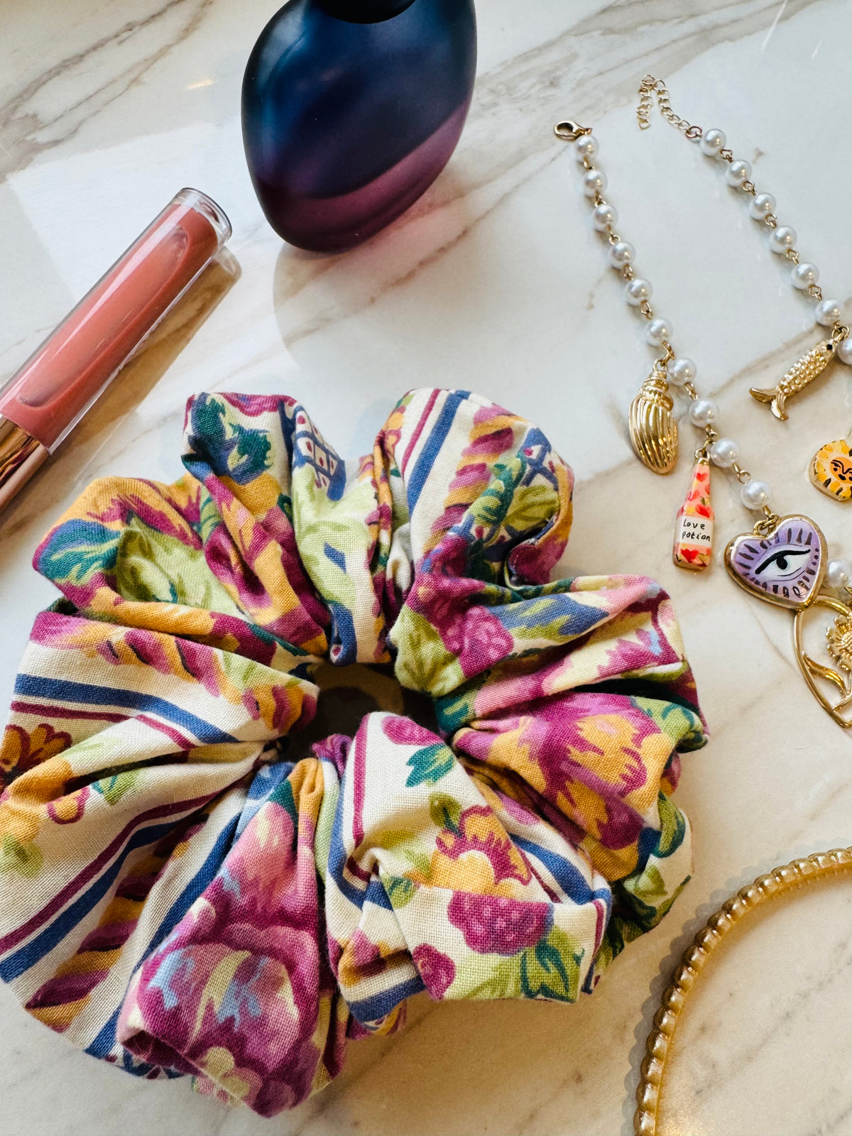 ‘Garden Party’ vintage scrunchie