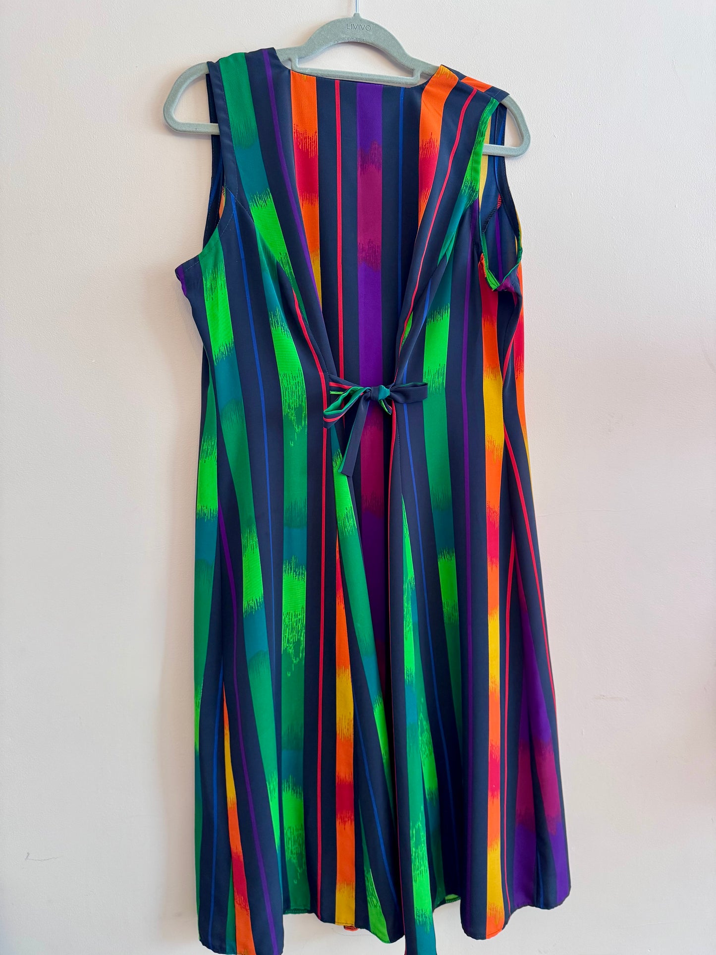 Vintage 90s rainbow stripe dress