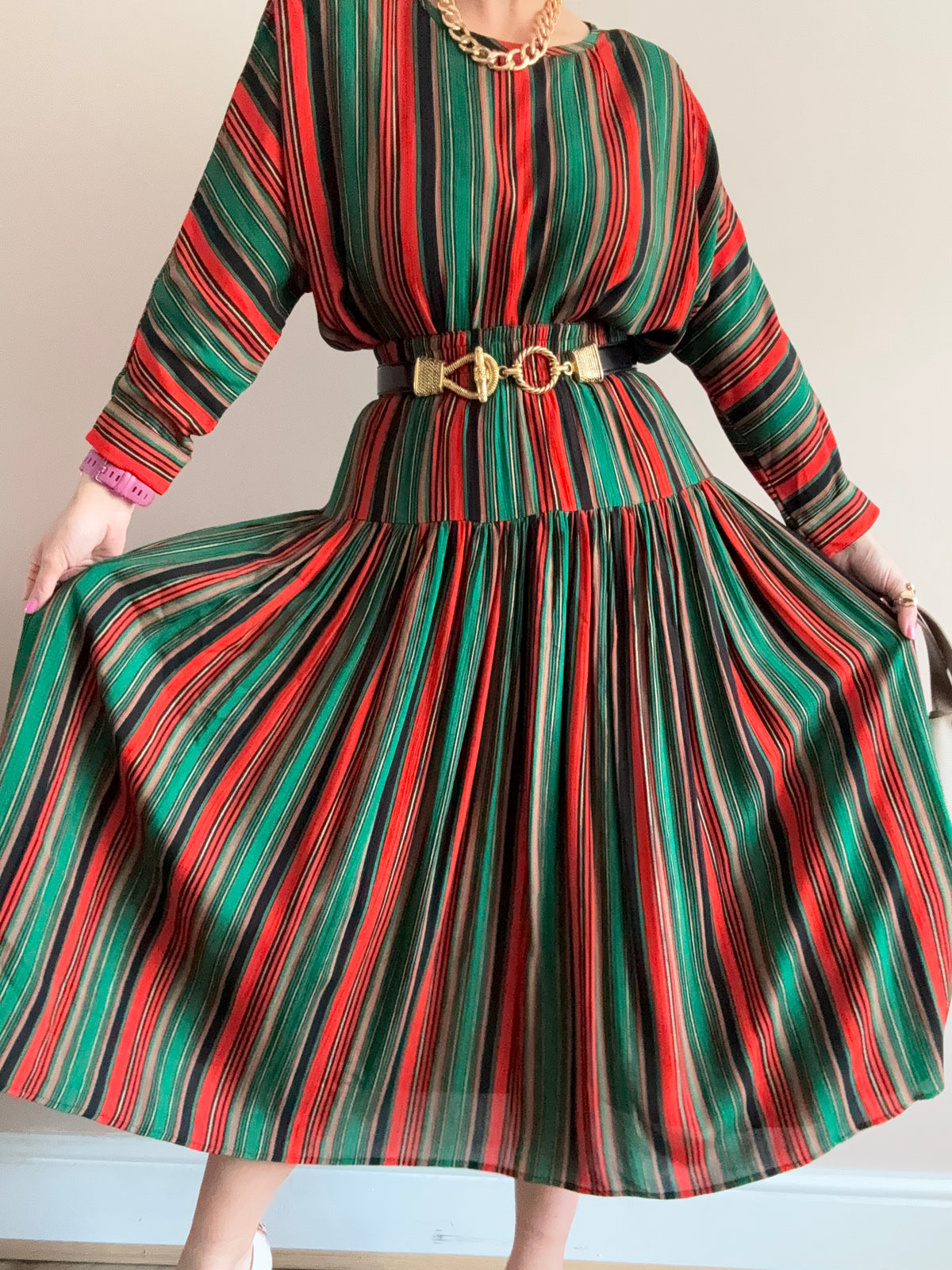 Vintage ‘multi-stripe’ two piece coord set