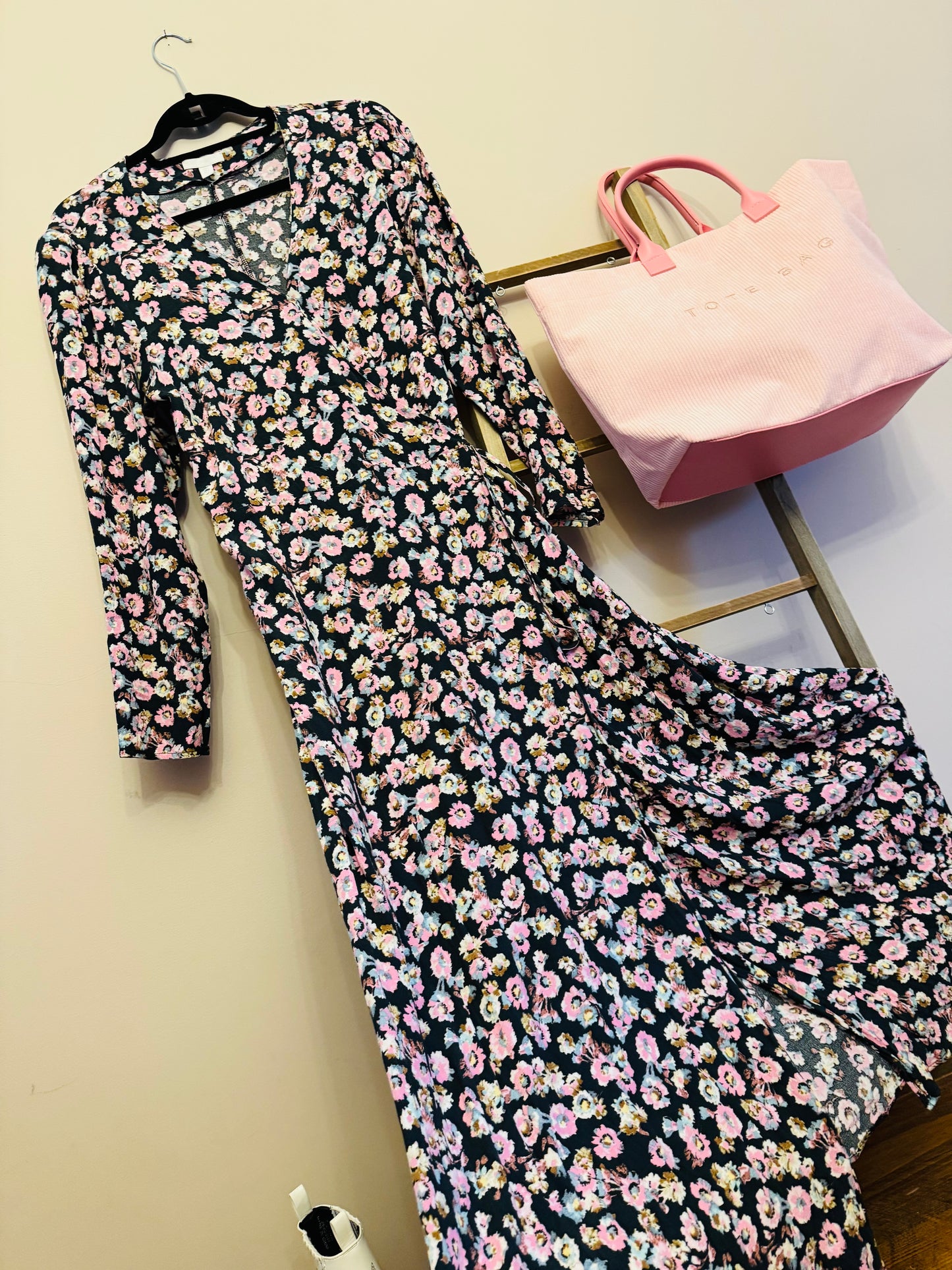 Floral wrap dress