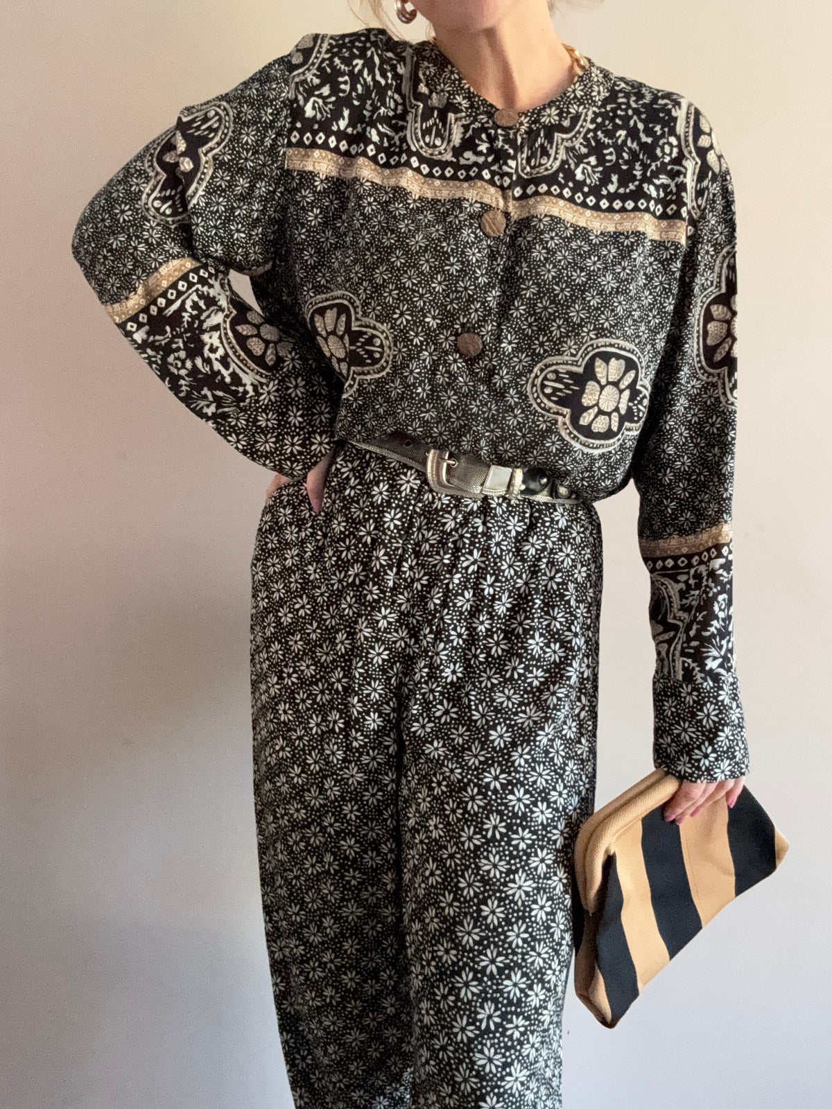 Vintage ‘geometric’ two piece set coord