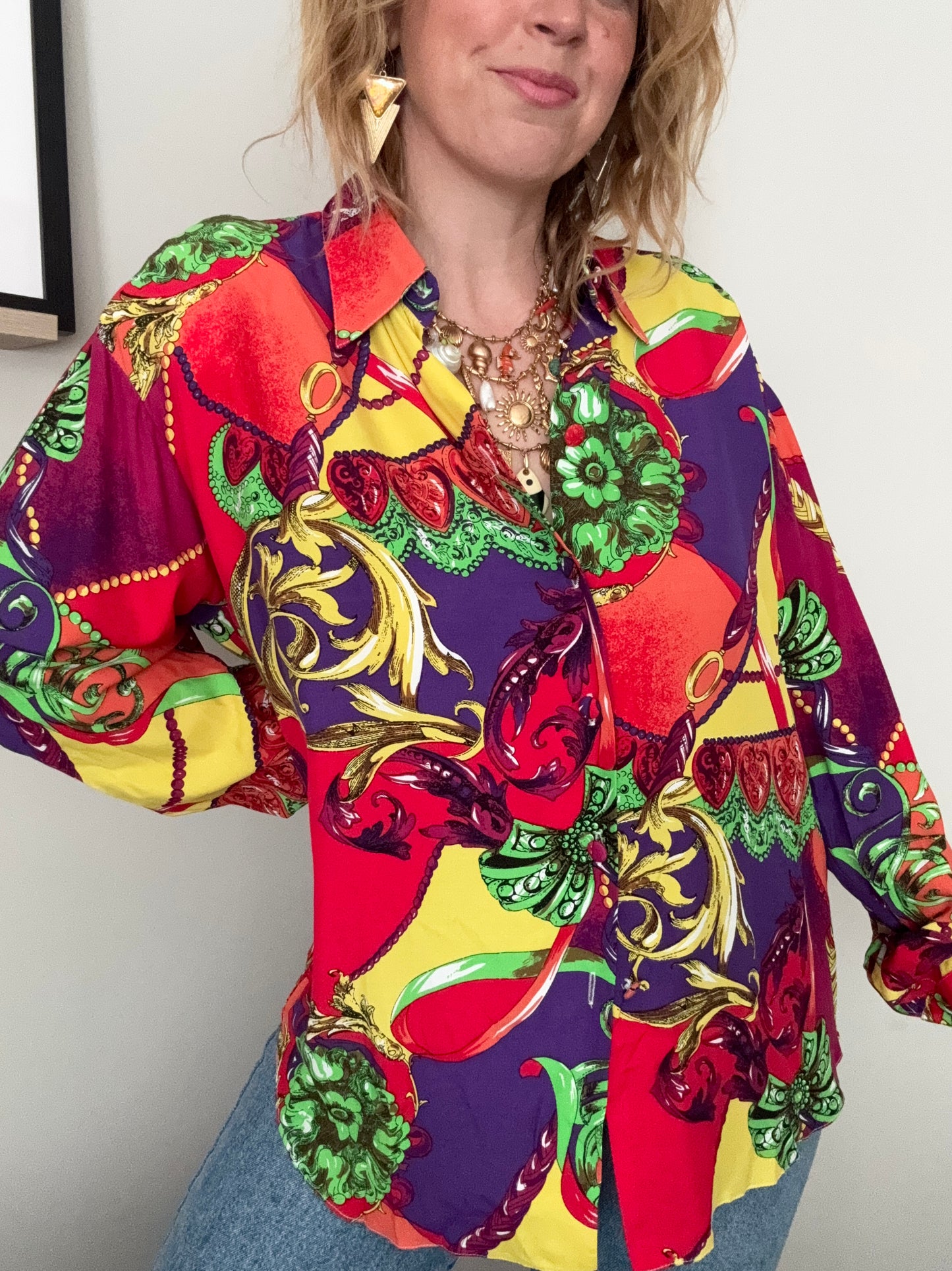 1990s baroque ‘crazy print’ shirt