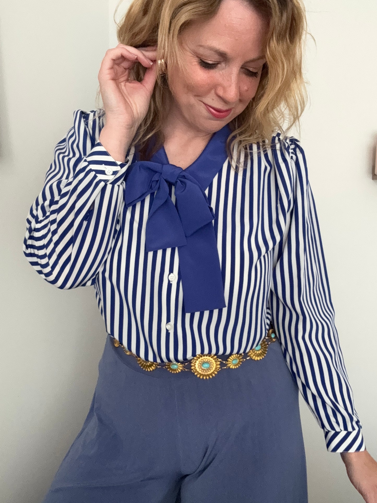 Vintage nautical-style striped shirt