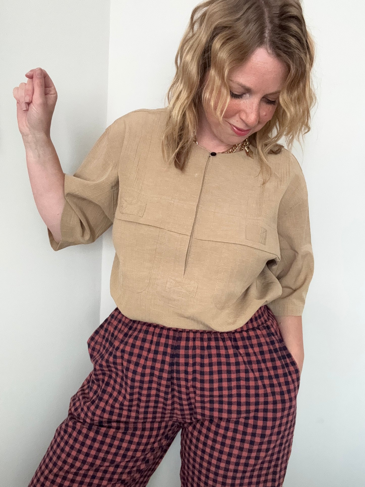 Vintage ‘Turbo’ utility-style blouse.