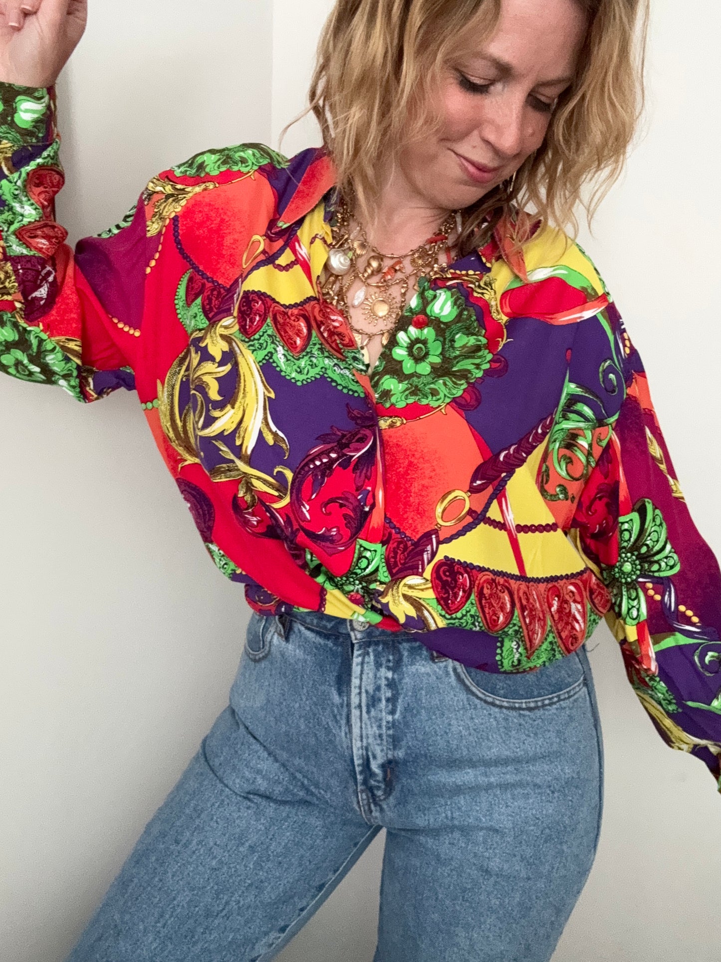 1990s baroque ‘crazy print’ shirt