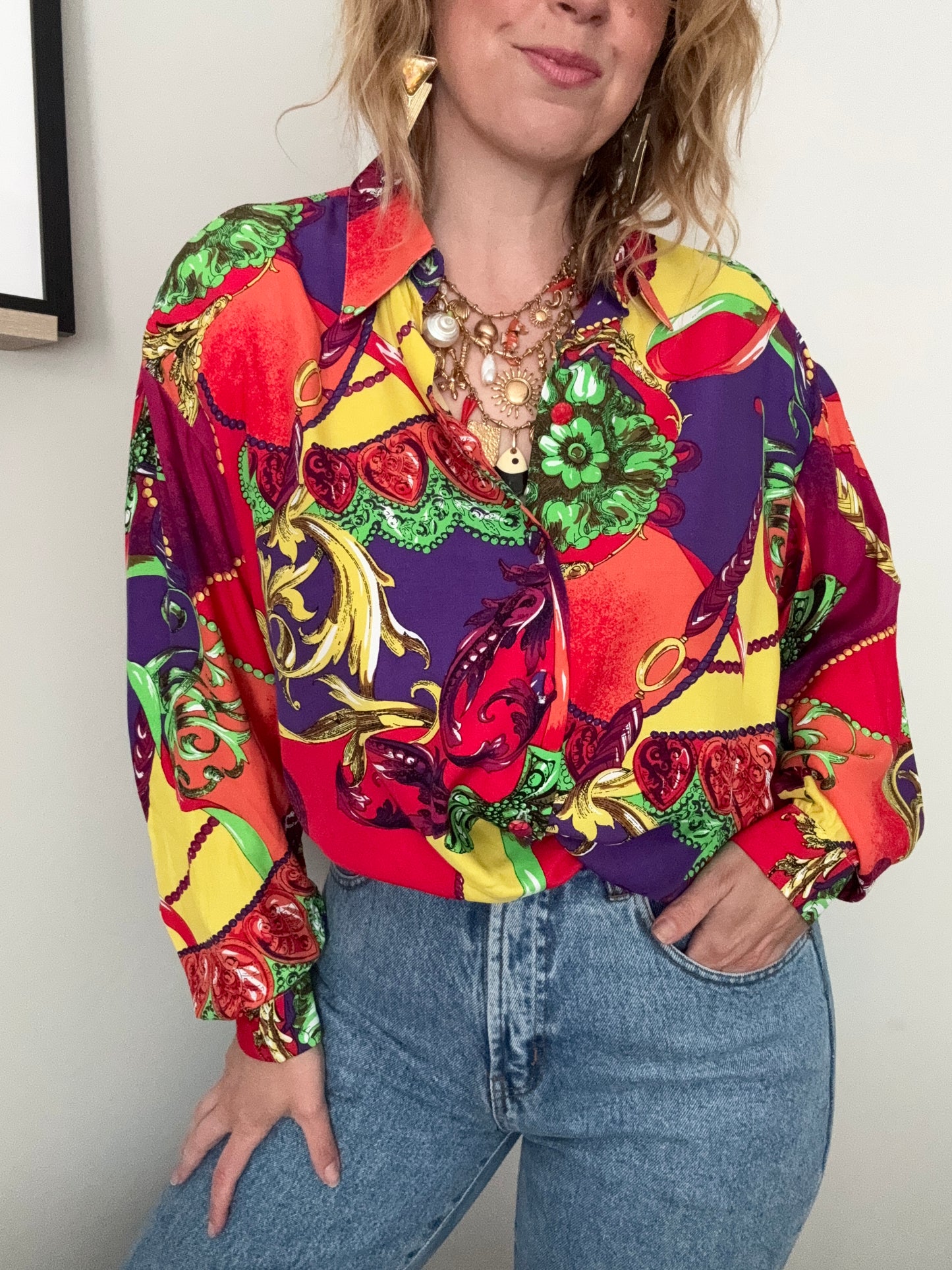 1990s baroque ‘crazy print’ shirt