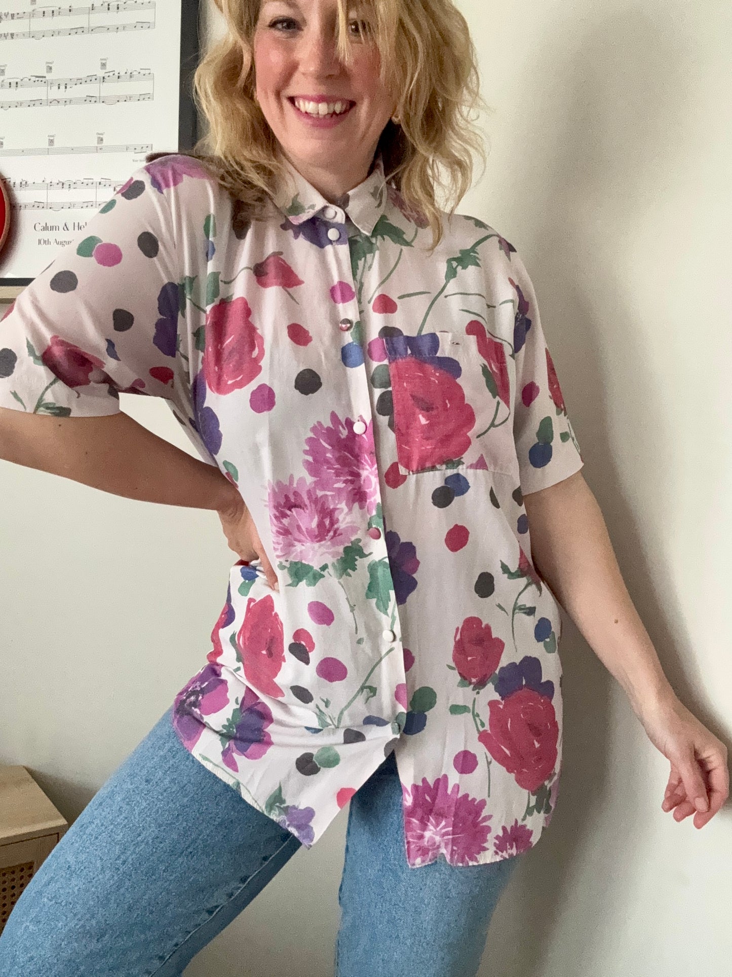 Vintage ‘floral spot’ blouse