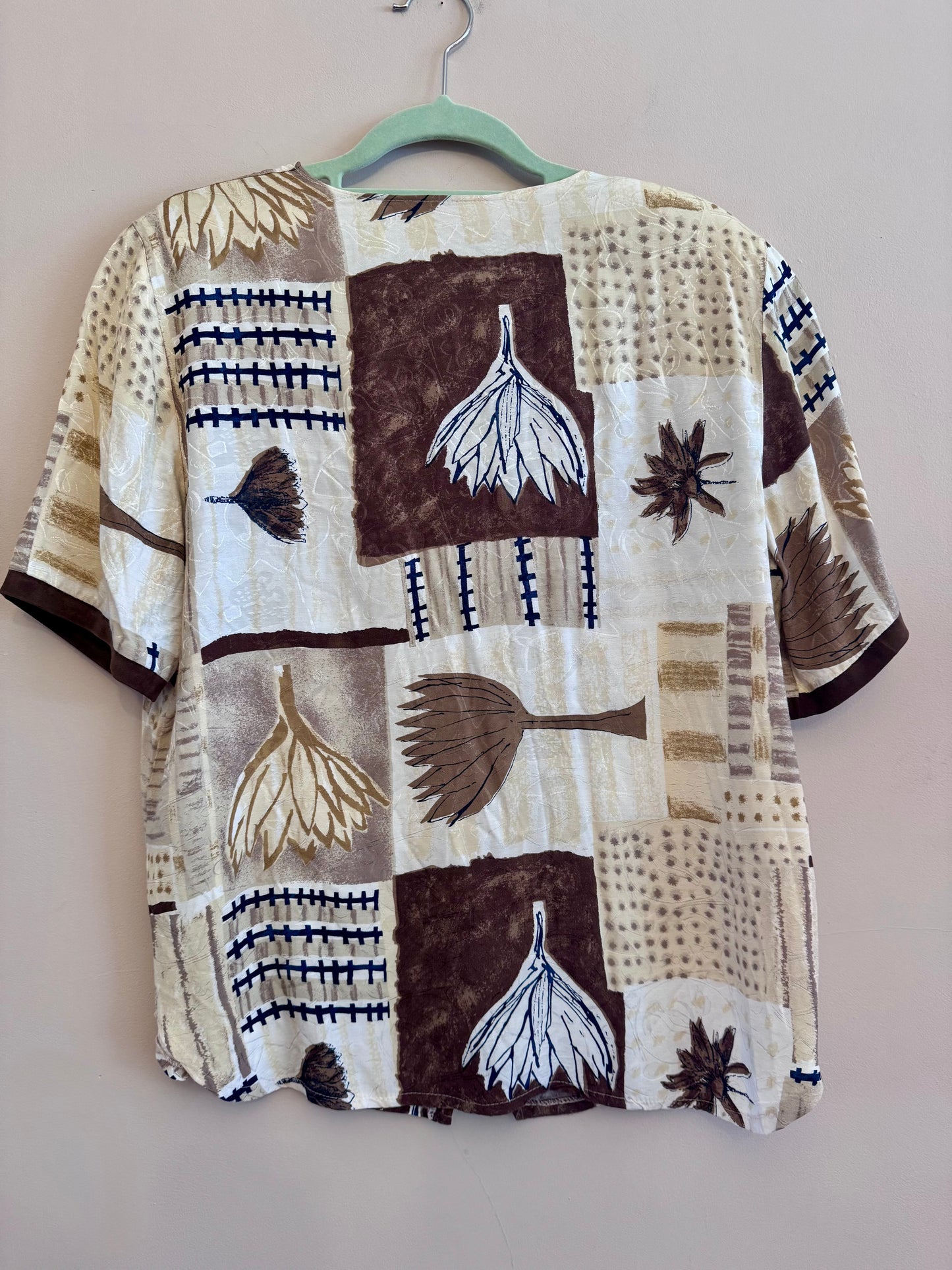 1980s patchwork blouse