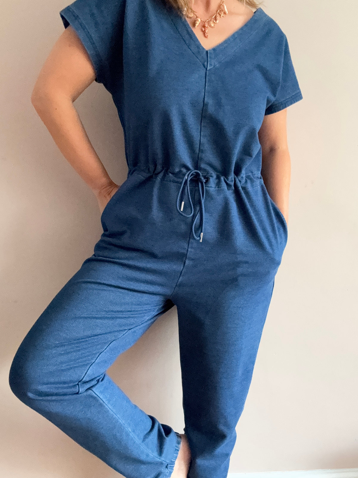 Blue Casual Jumpsuit