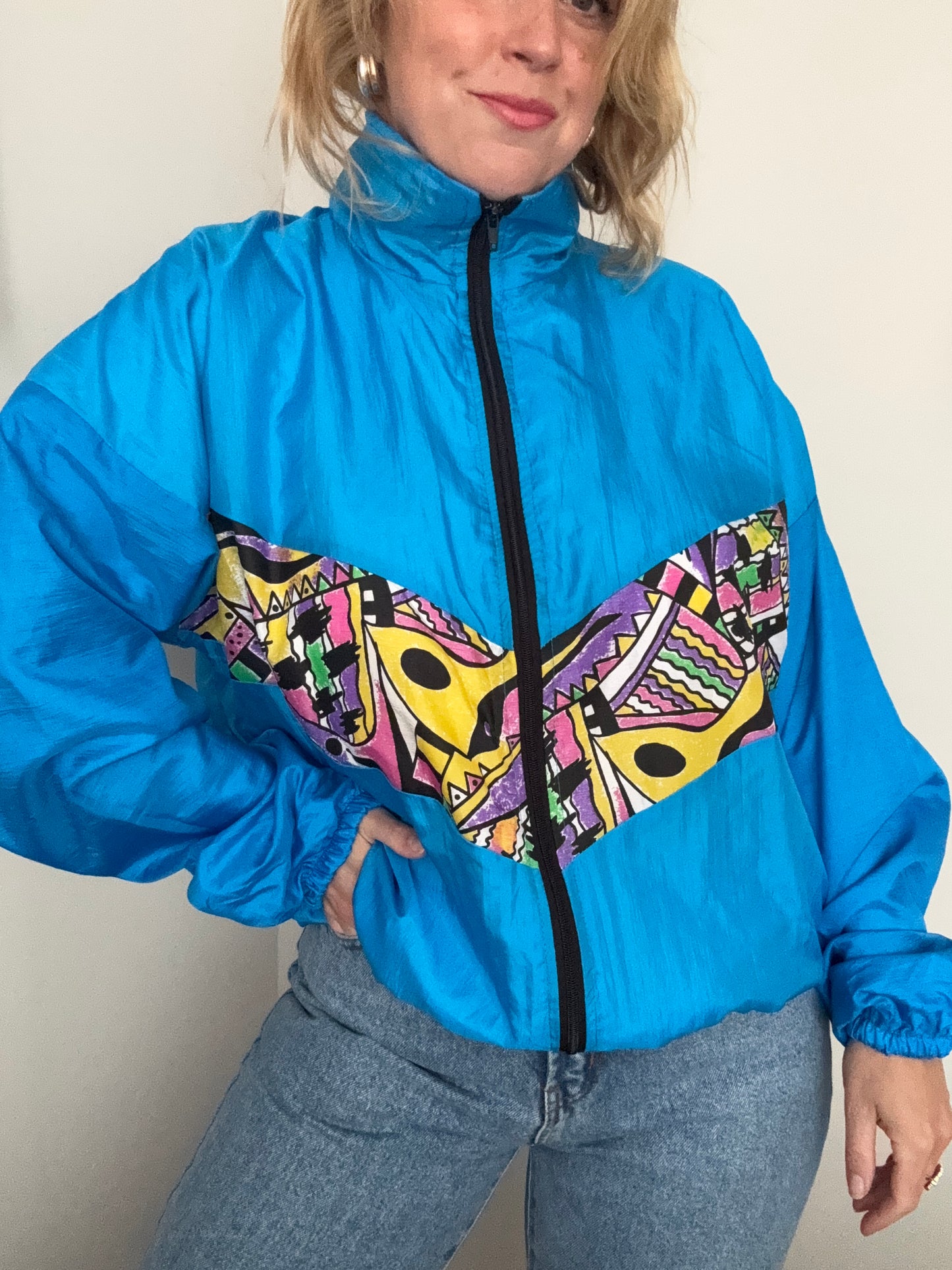 Vintage 1990s windbreaker jacket.