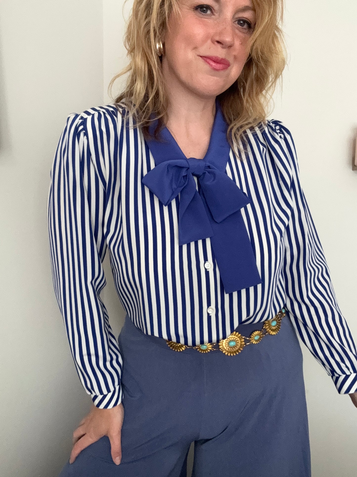 Vintage nautical-style striped shirt