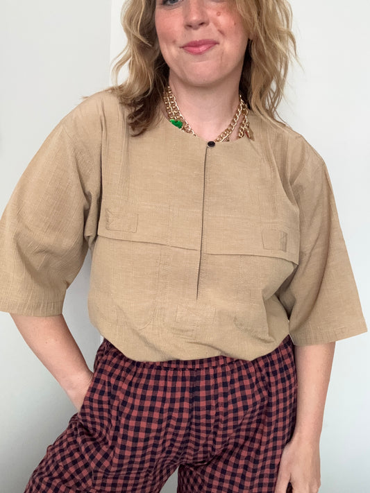 Vintage ‘Turbo’ utility-style blouse.