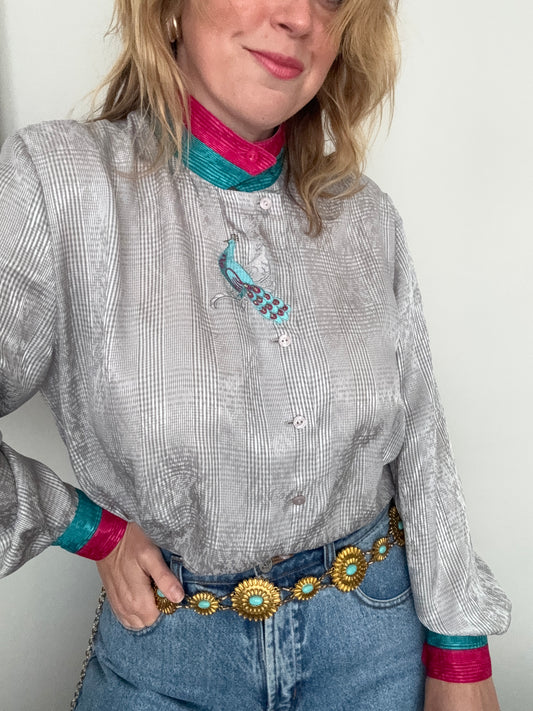 Yarell ‘peacock’ shirt