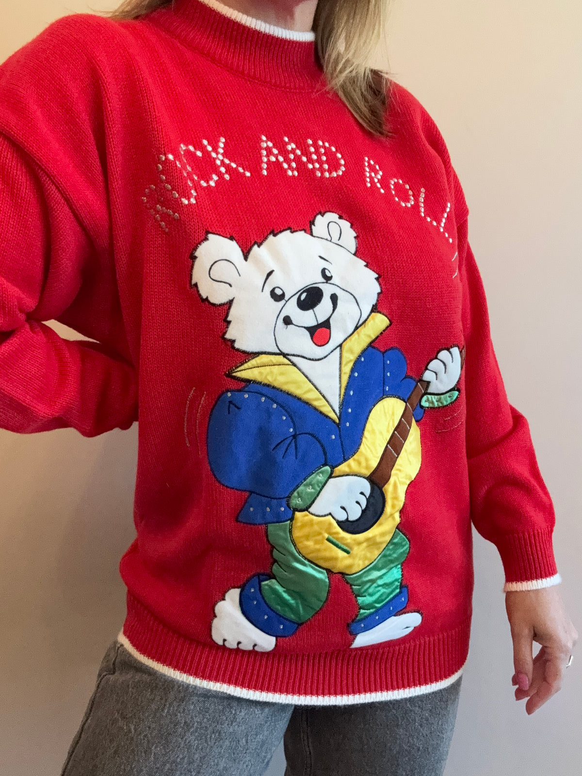 Vintage ‘Rock and Roll’ novelty jumper
