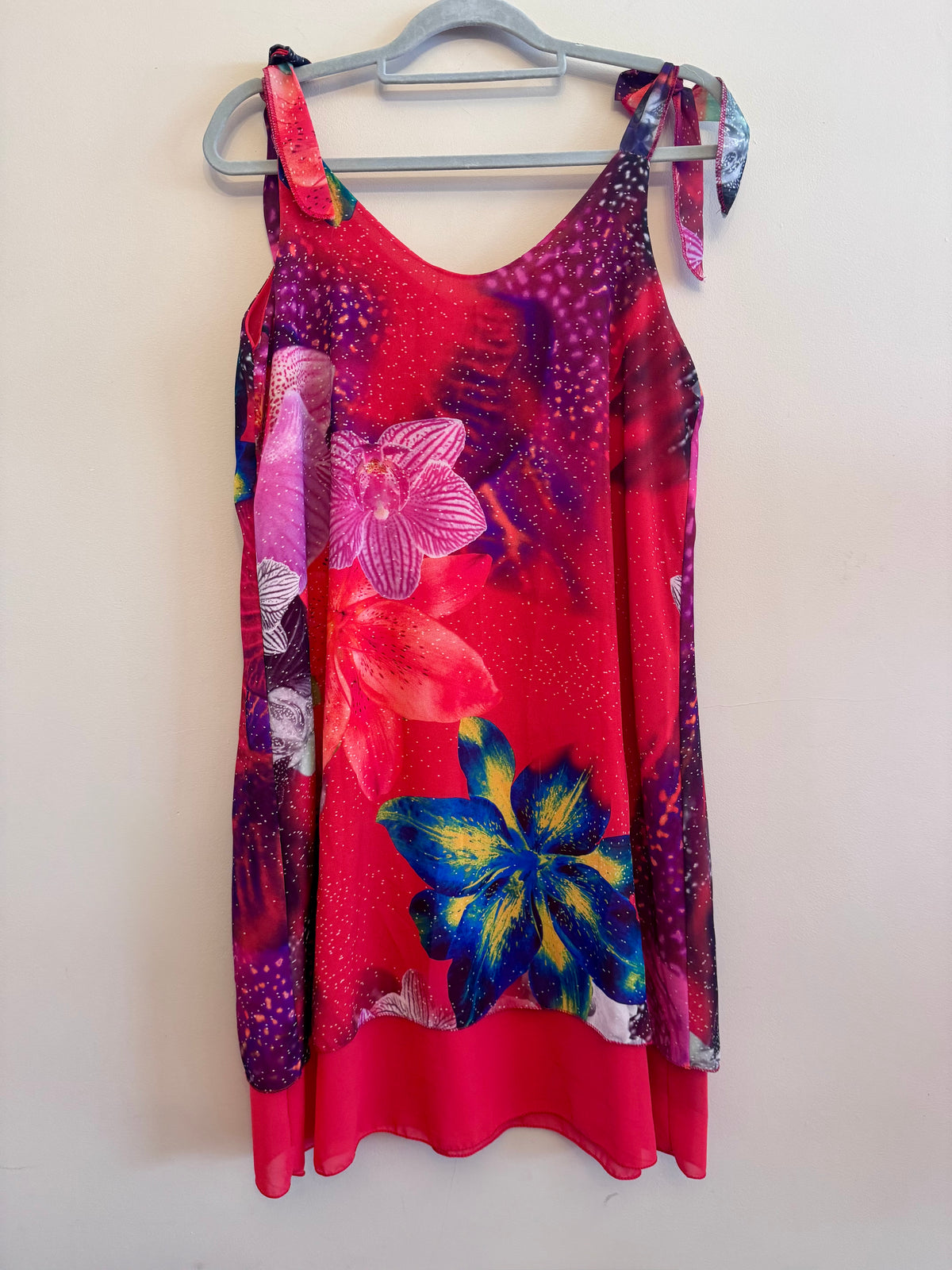 Y2K floral shift dress