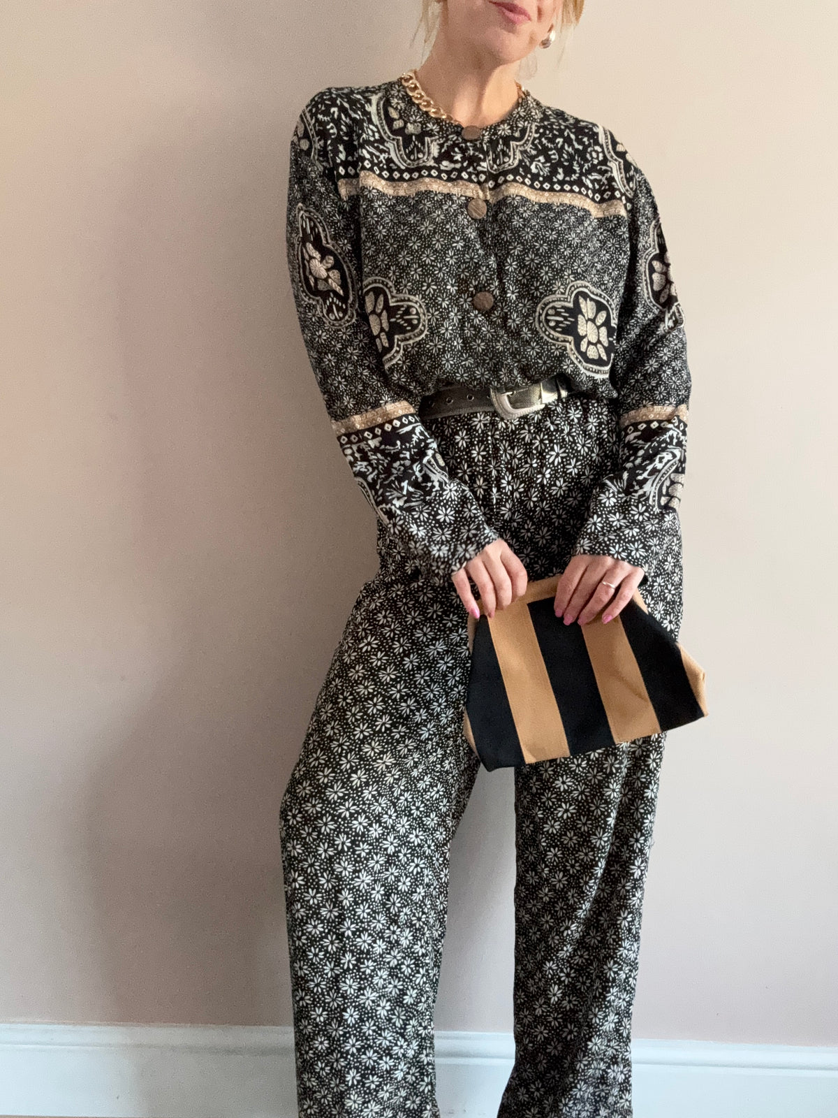 Vintage ‘geometric’ two piece set coord