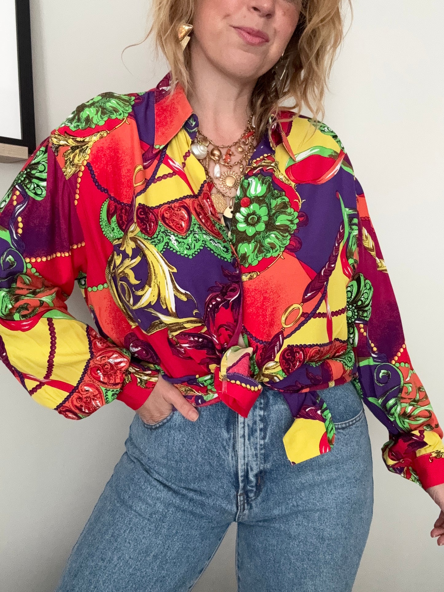 1990s baroque ‘crazy print’ shirt