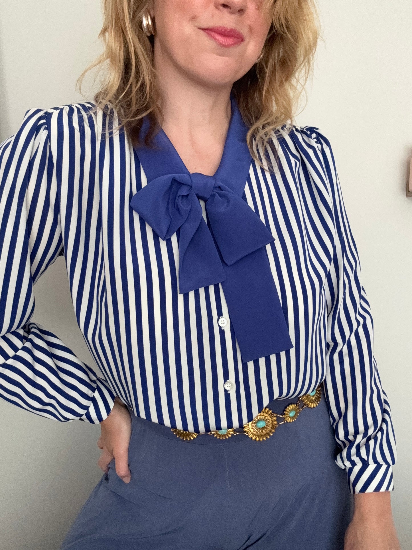 Vintage nautical-style striped shirt