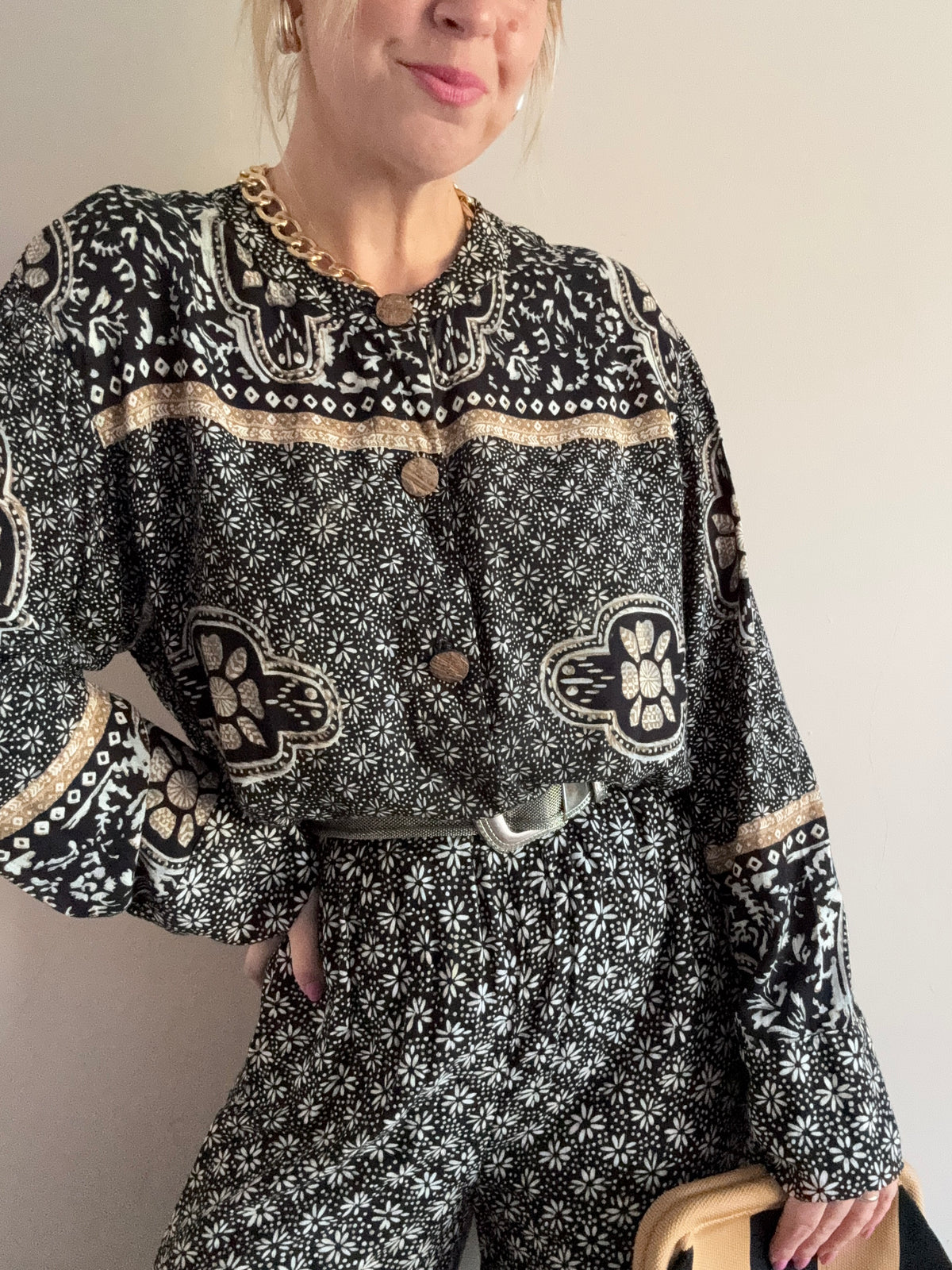 Vintage ‘geometric’ two piece set coord