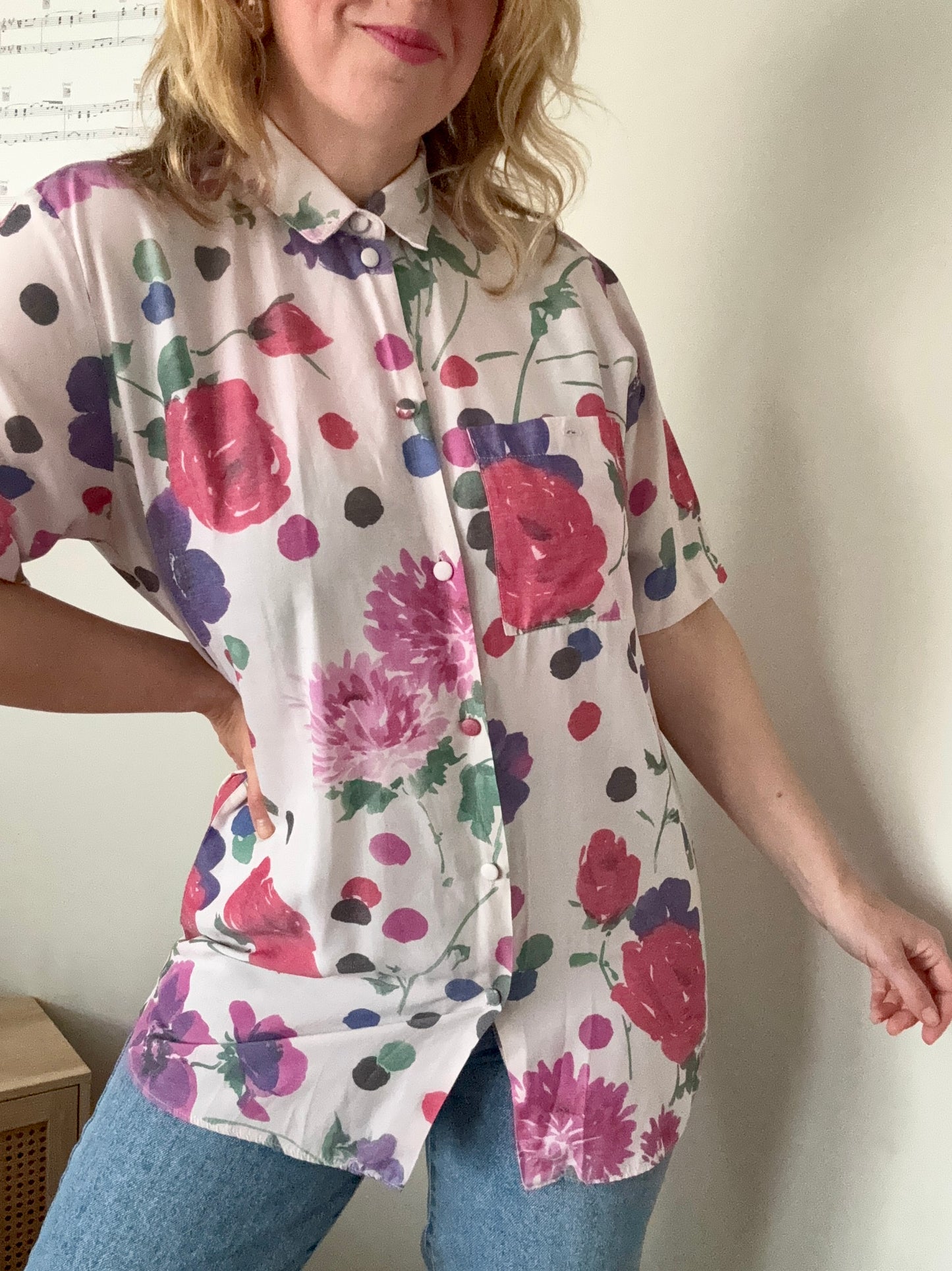Vintage ‘floral spot’ blouse