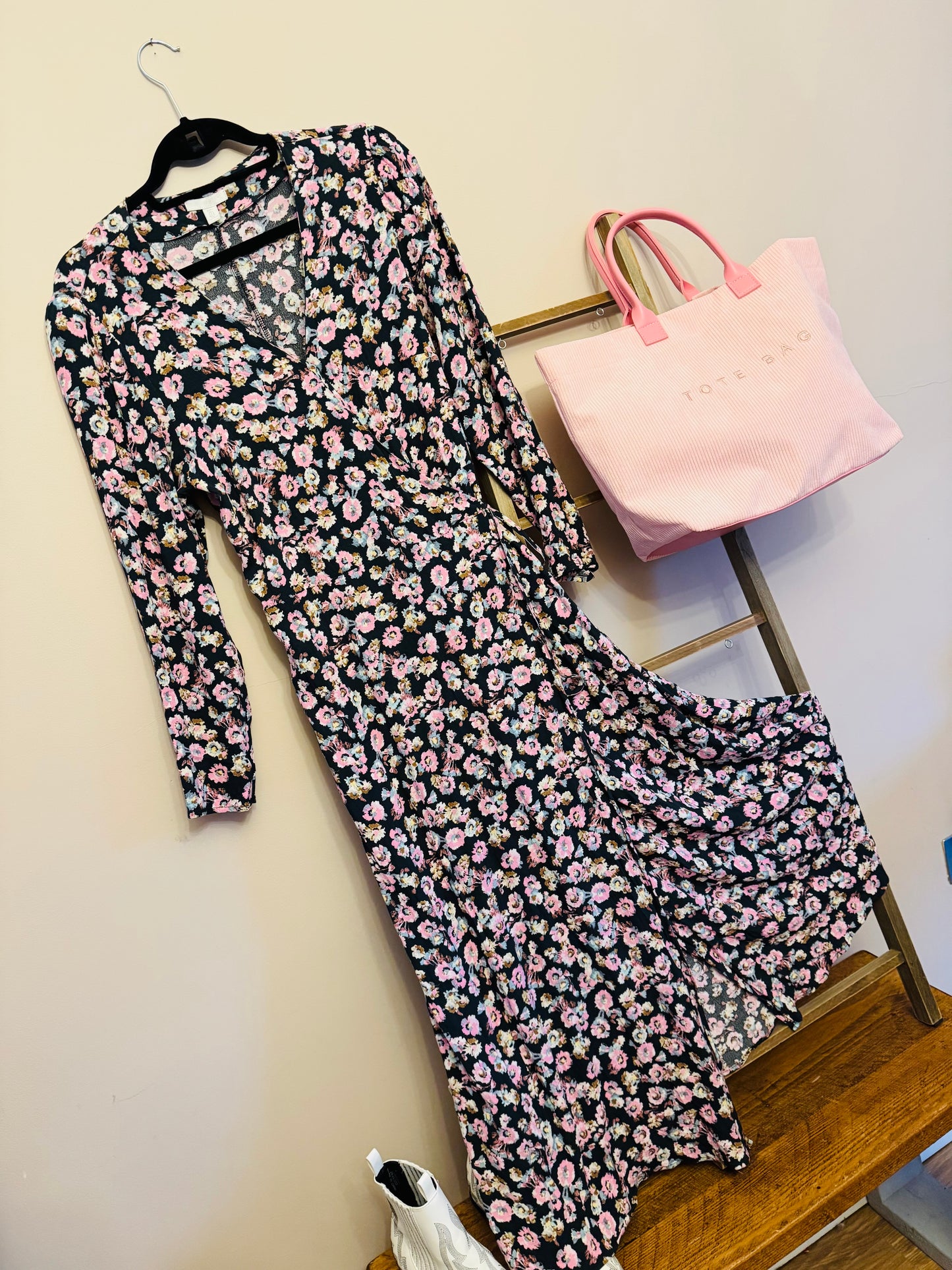 Floral wrap dress