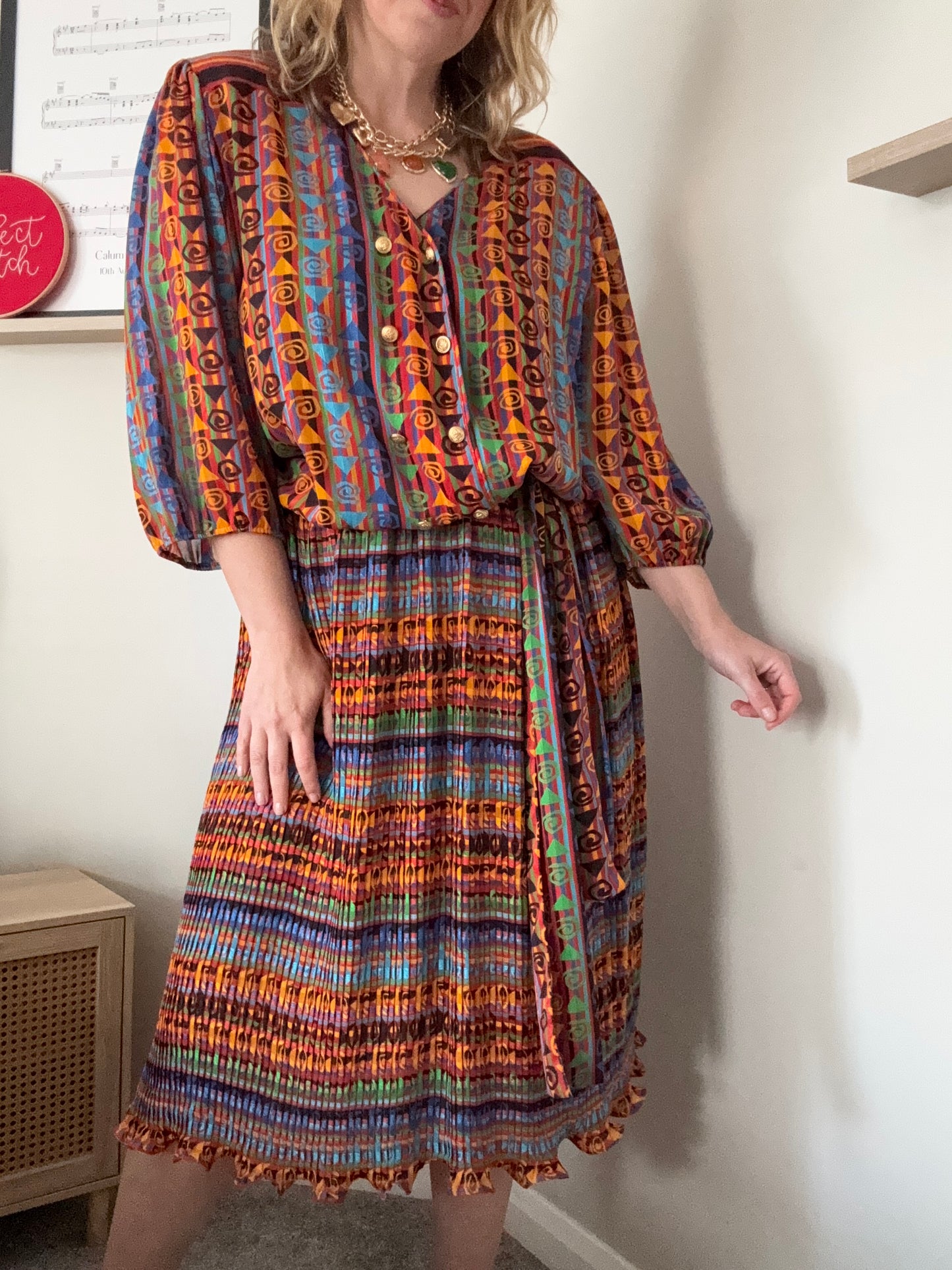 Vintage ‘Kanga Collection’ 1980s dress