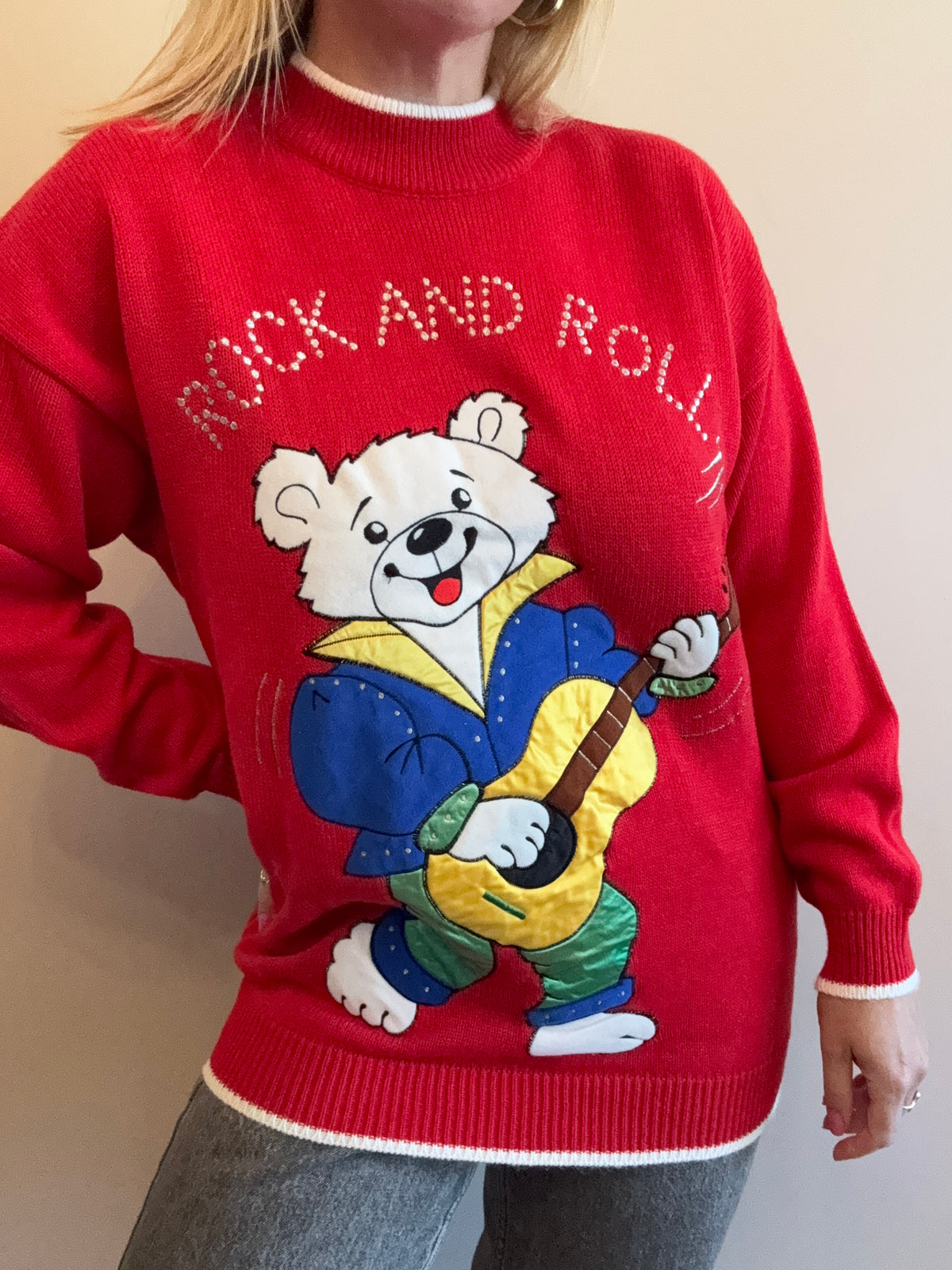 Vintage ‘Rock and Roll’ novelty jumper