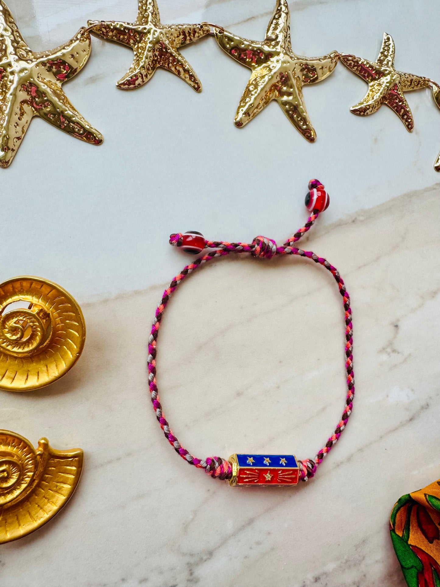 Braided bar bracelet