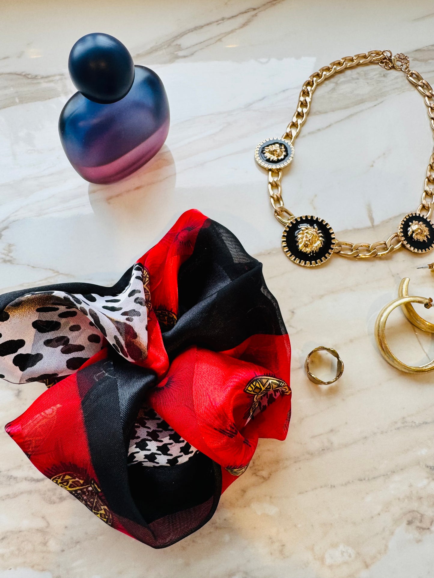 ‘Golden Ladybird’ 1980s scrunchie