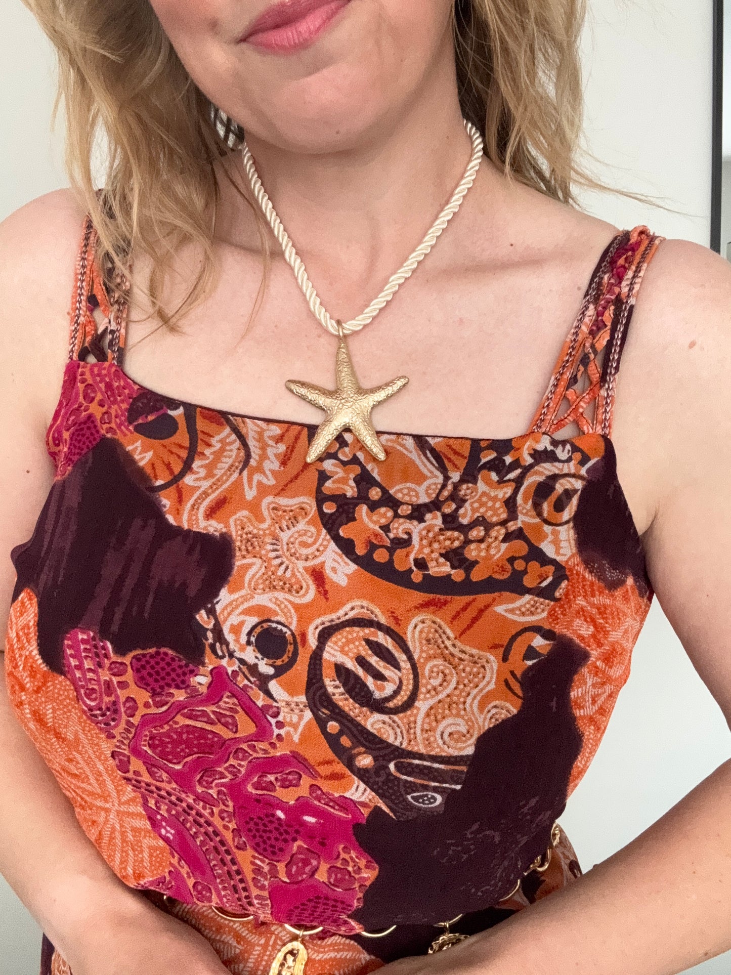 Vintage Y2K layered boho dress