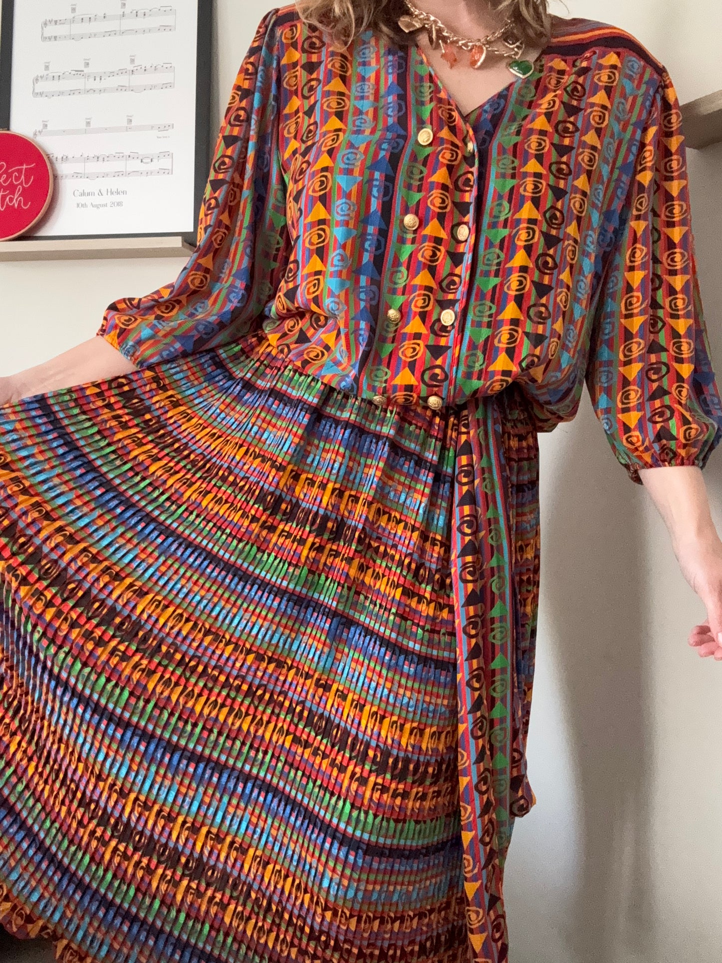 Vintage ‘Kanga Collection’ 1980s dress