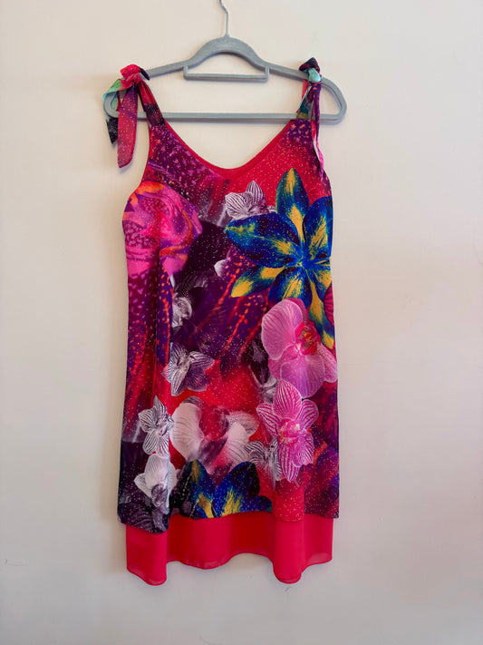 Y2K floral shift dress