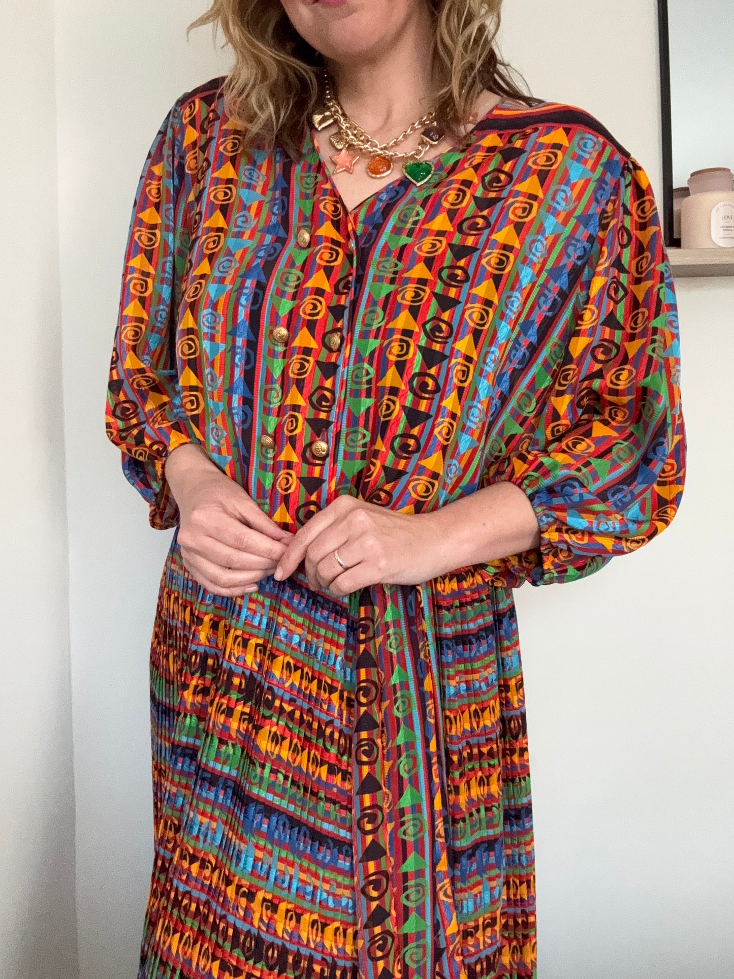 Vintage ‘Kanga Collection’ 1980s dress