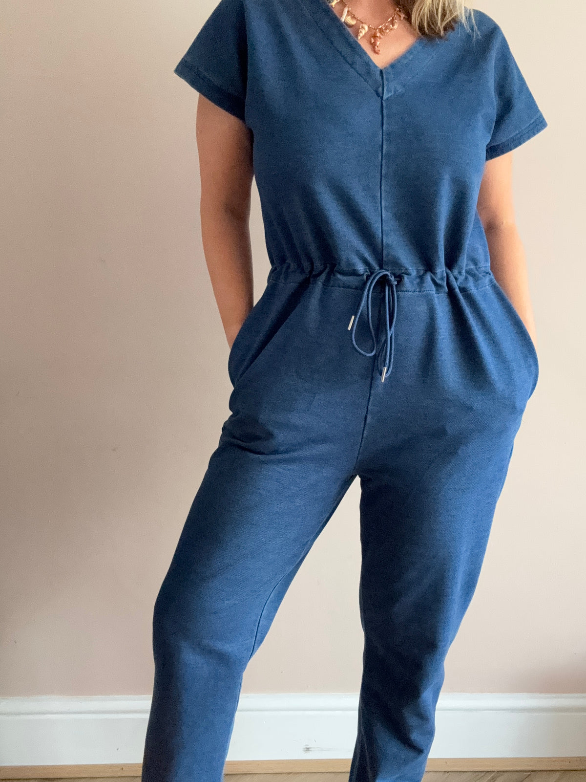 Blue Casual Jumpsuit