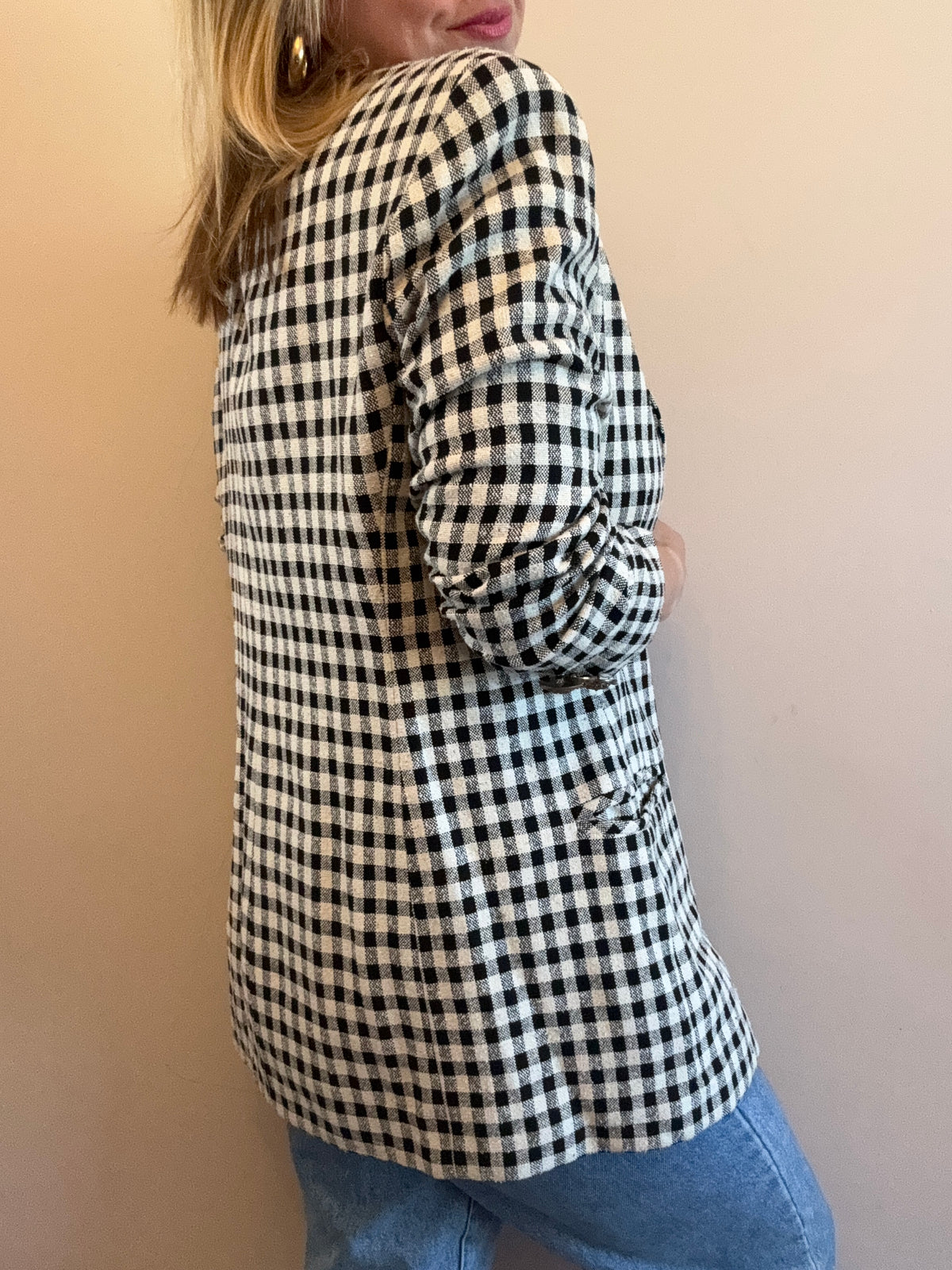 Vintage ‘gingham checkered’ blazer