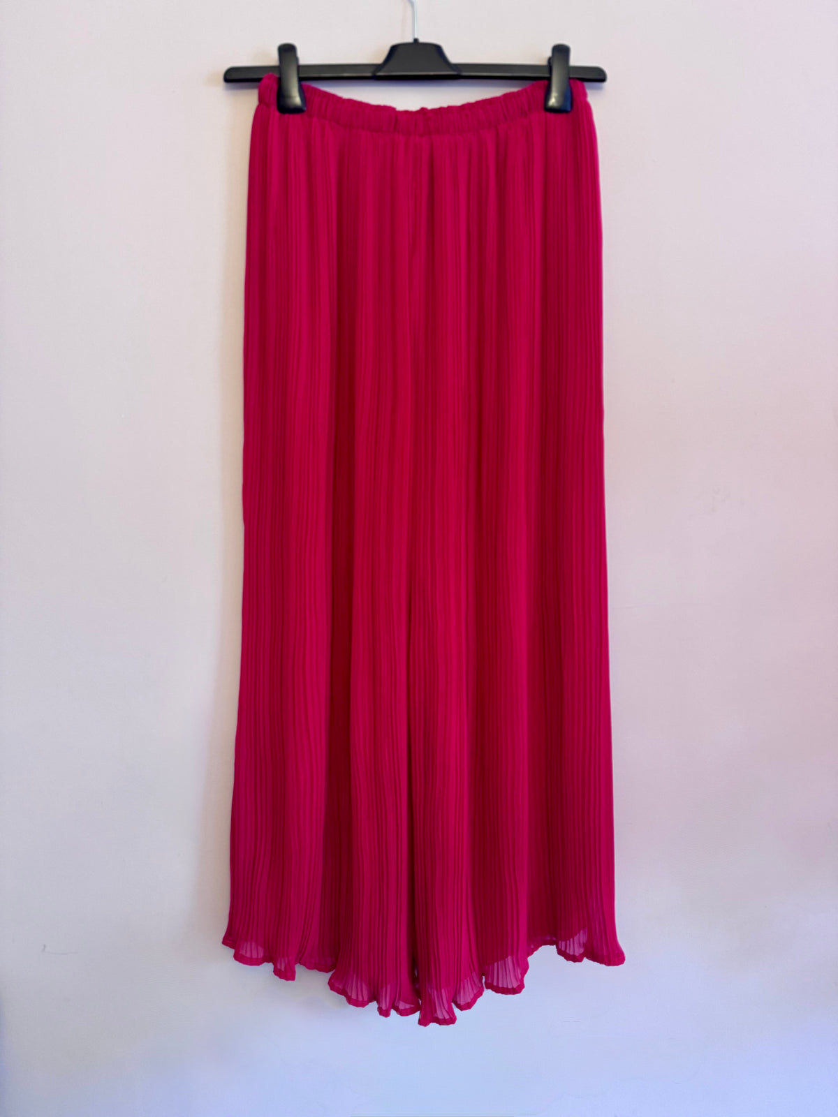 Pleated wide leg trousers