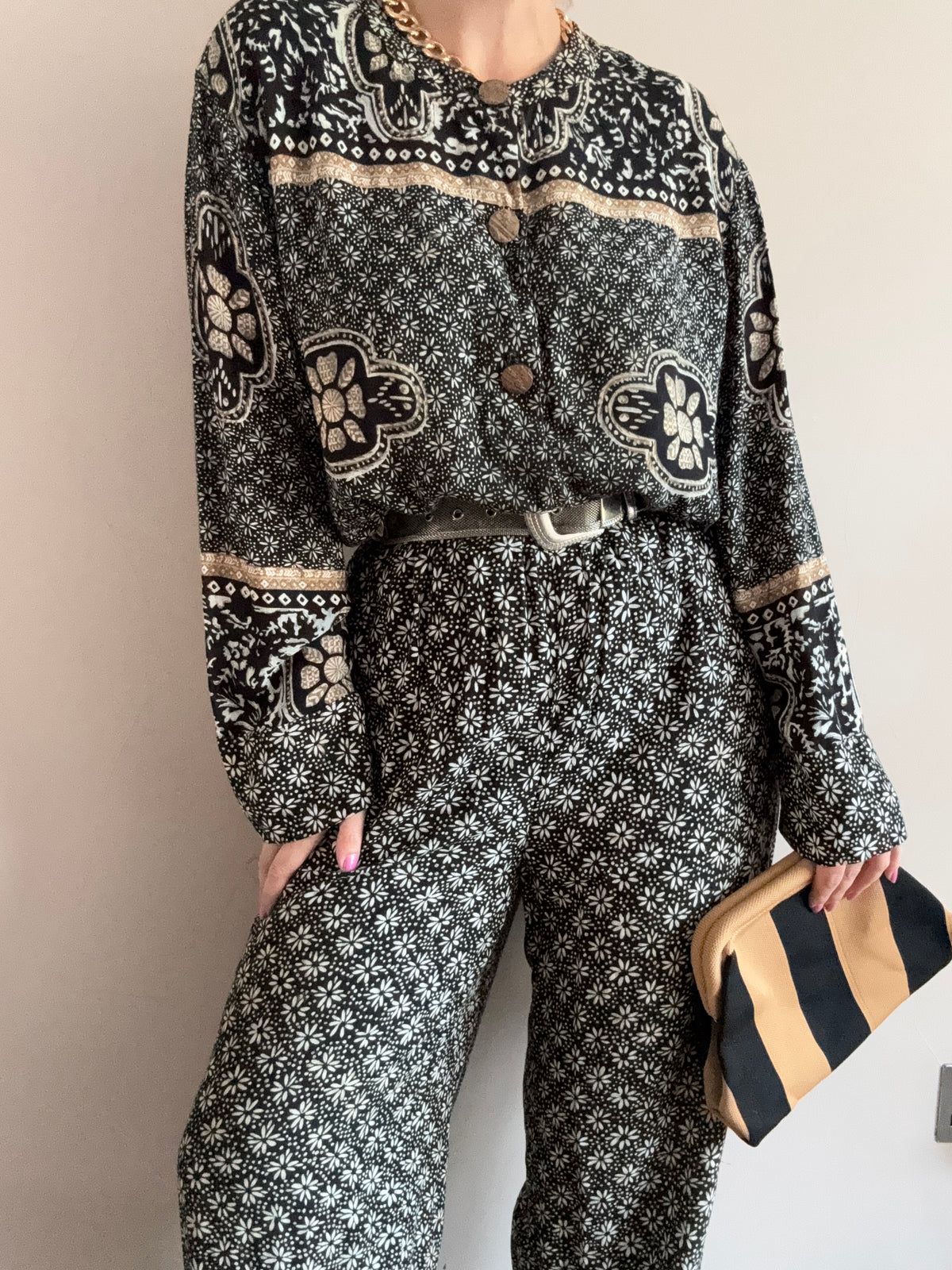 Vintage ‘geometric’ two piece set coord