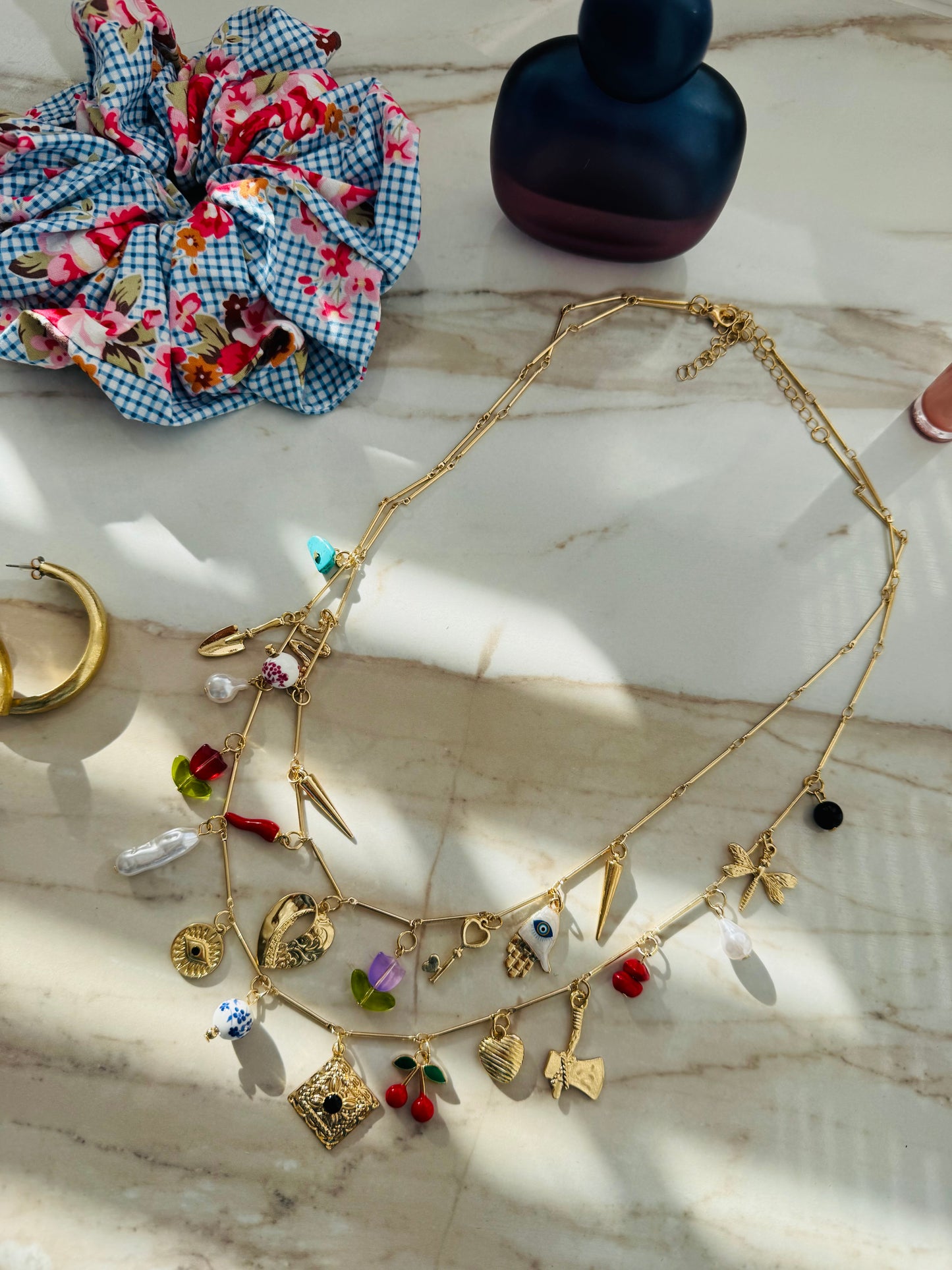 ‘Stacker’ charm necklace set.
