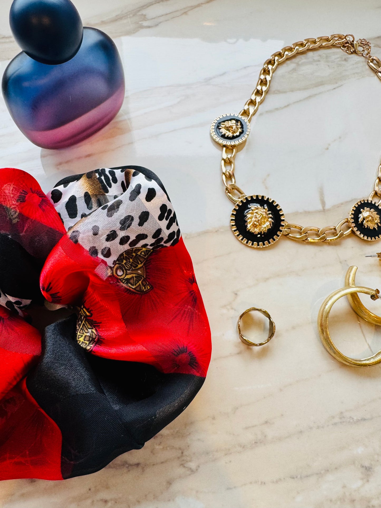 ‘Golden Ladybird’ 1980s scrunchie