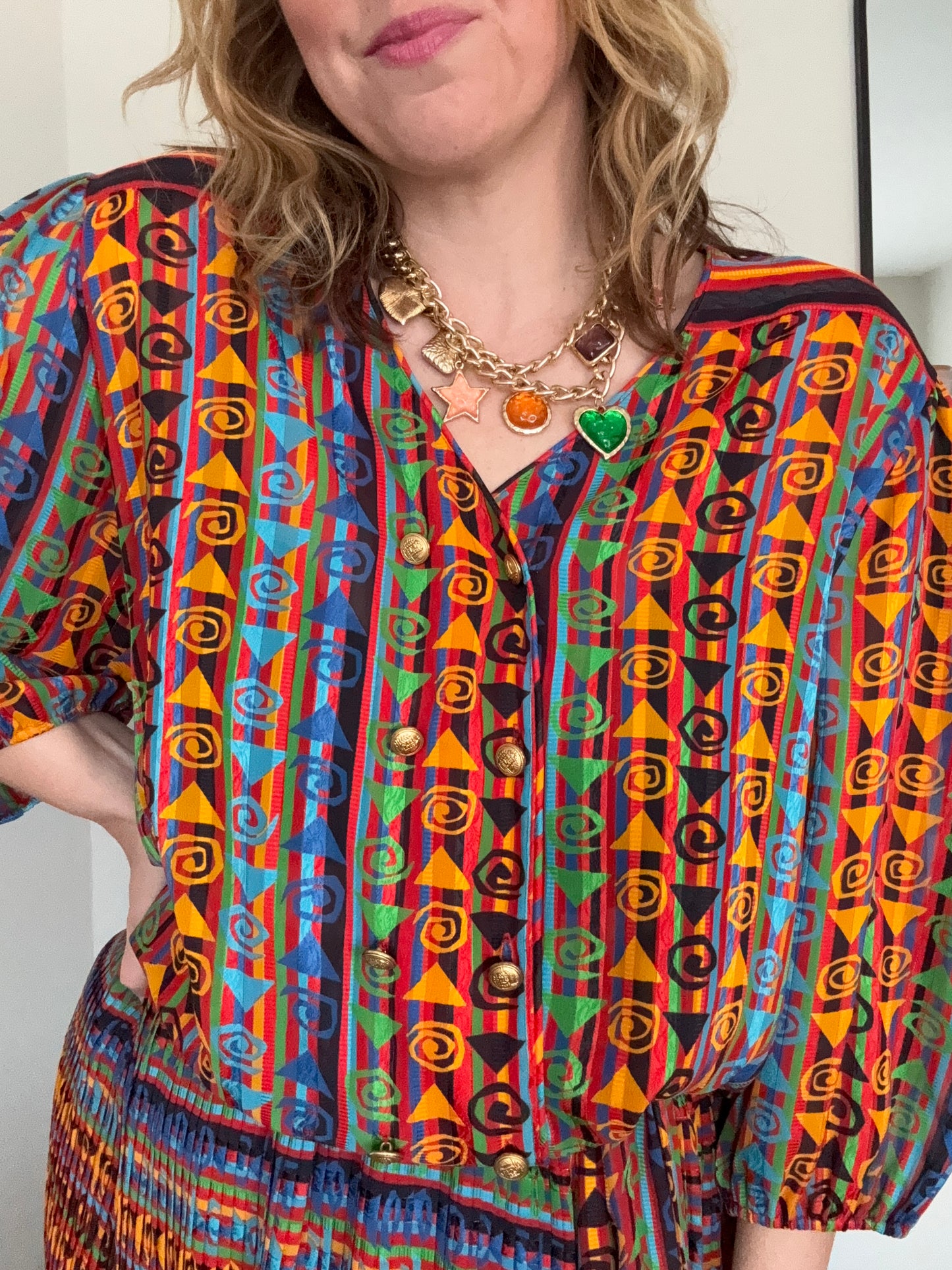 Vintage ‘Kanga Collection’ 1980s dress