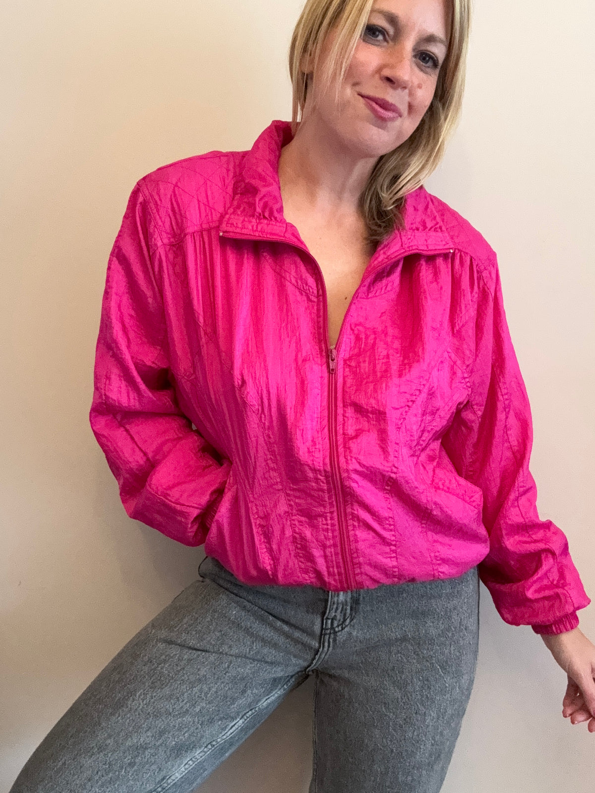 Vintage Pink Windbreaker