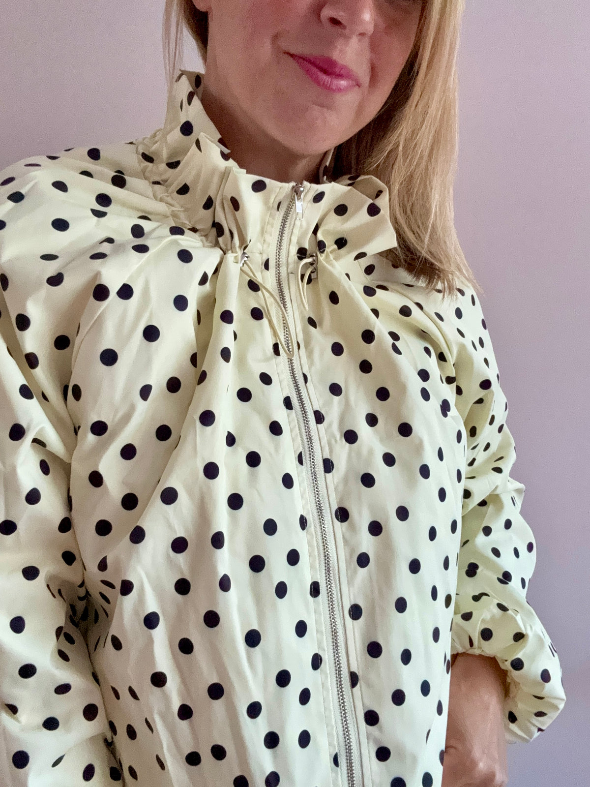 Pale Yellow Polka Dot Jacket