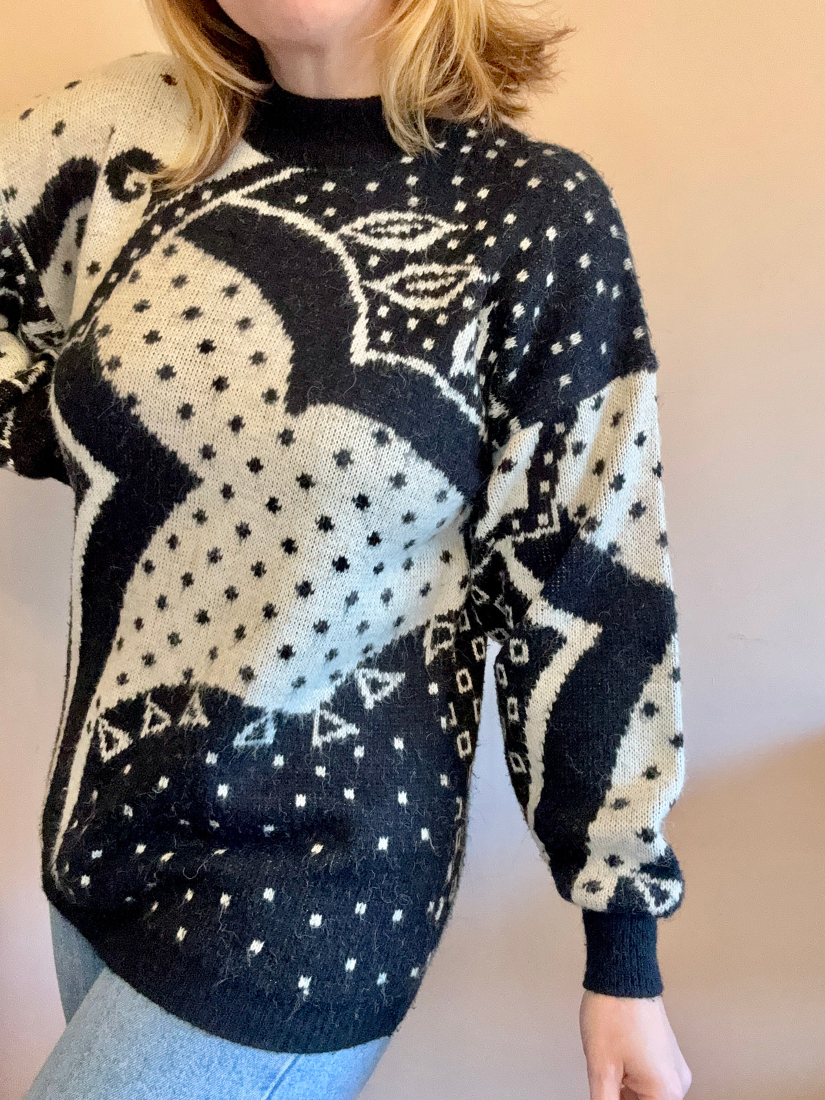 Vintage monochrome jumper