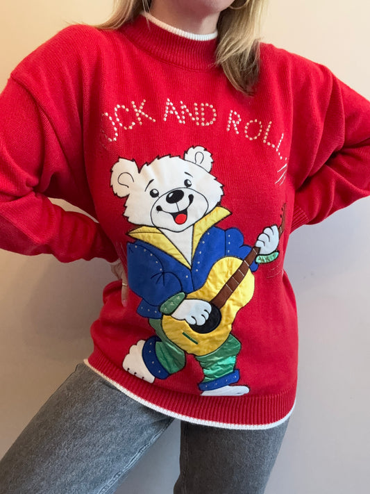 Vintage ‘Rock and Roll’ novelty jumper