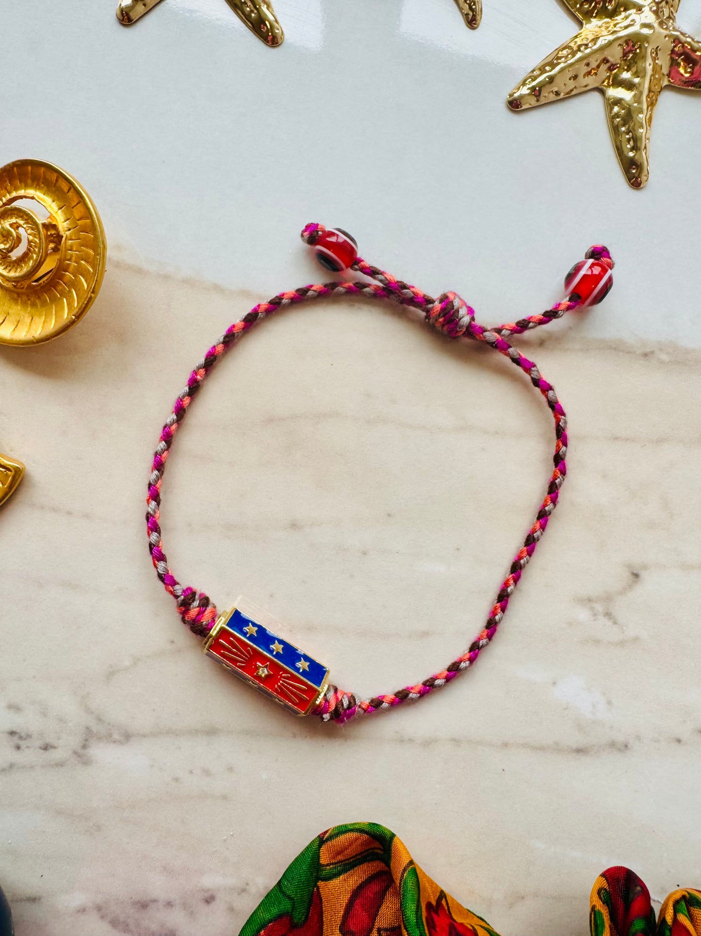 Braided bar bracelet