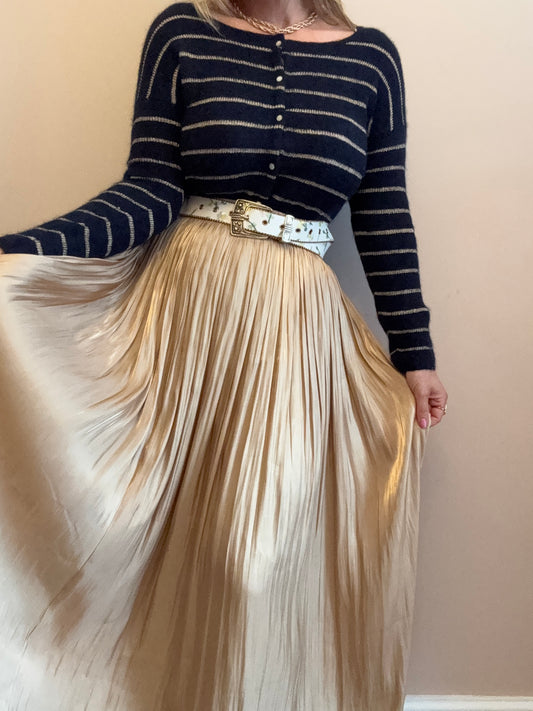 Gold maxi skirt