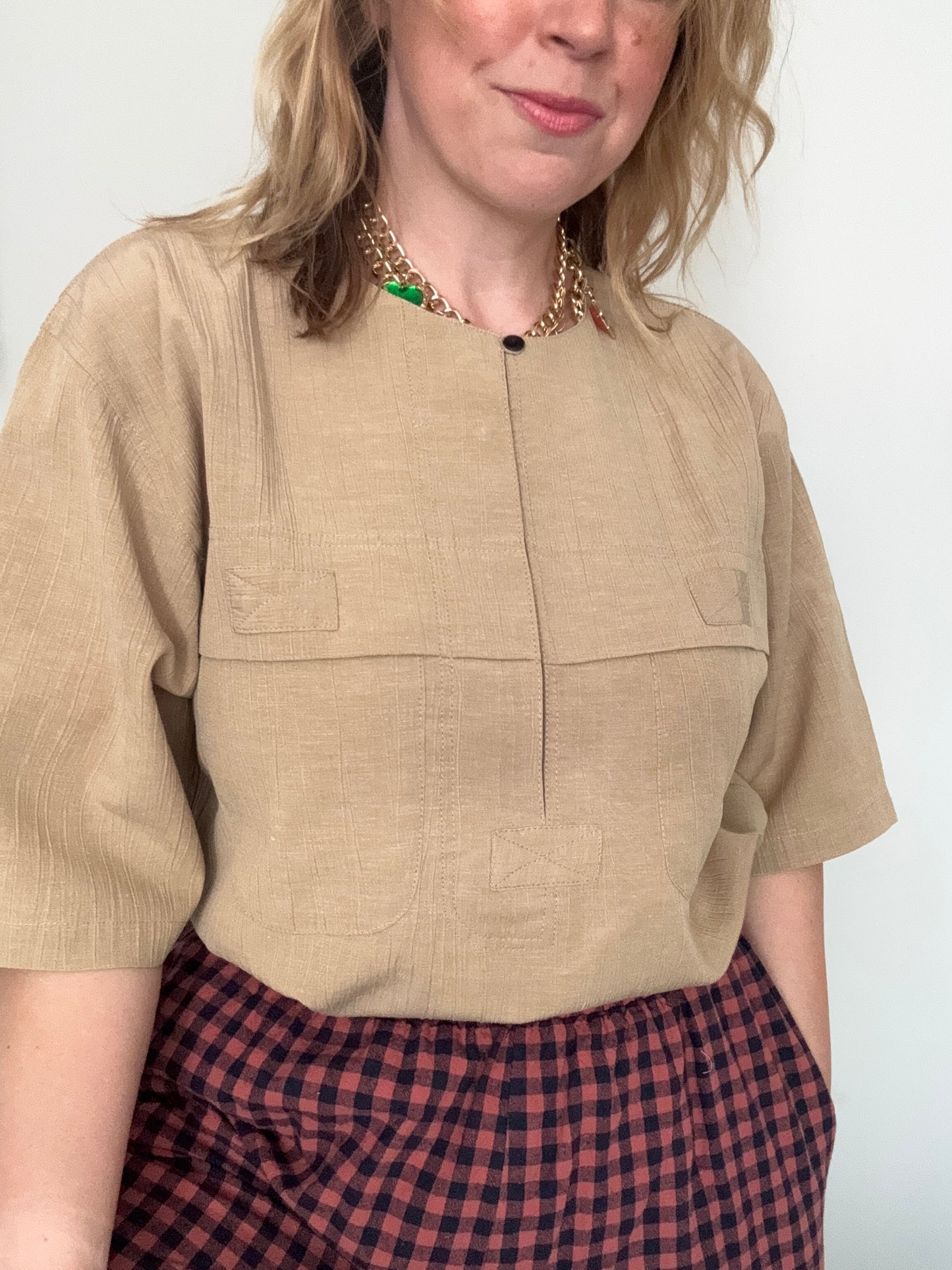 Vintage ‘Turbo’ utility-style blouse.