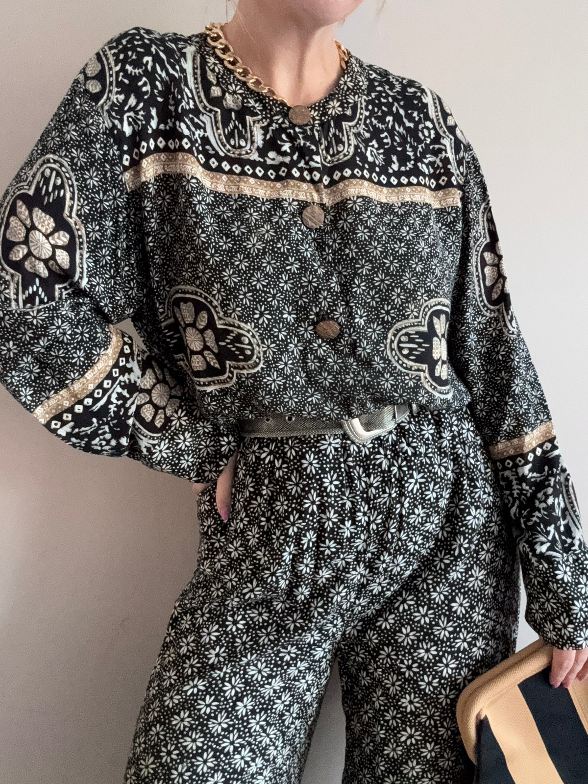 Vintage ‘geometric’ two piece set coord